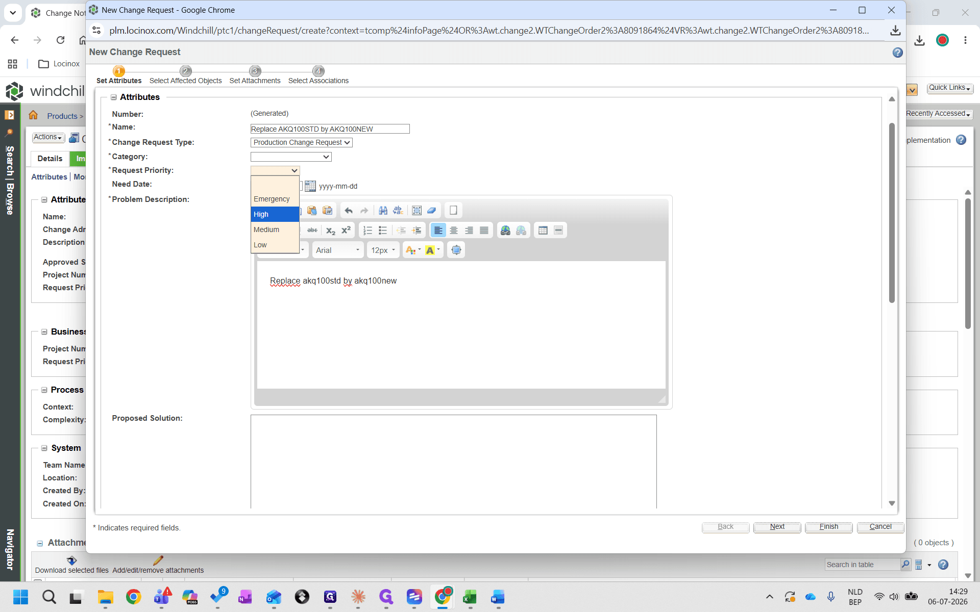 Step #5: Set the Request Priority to High.
