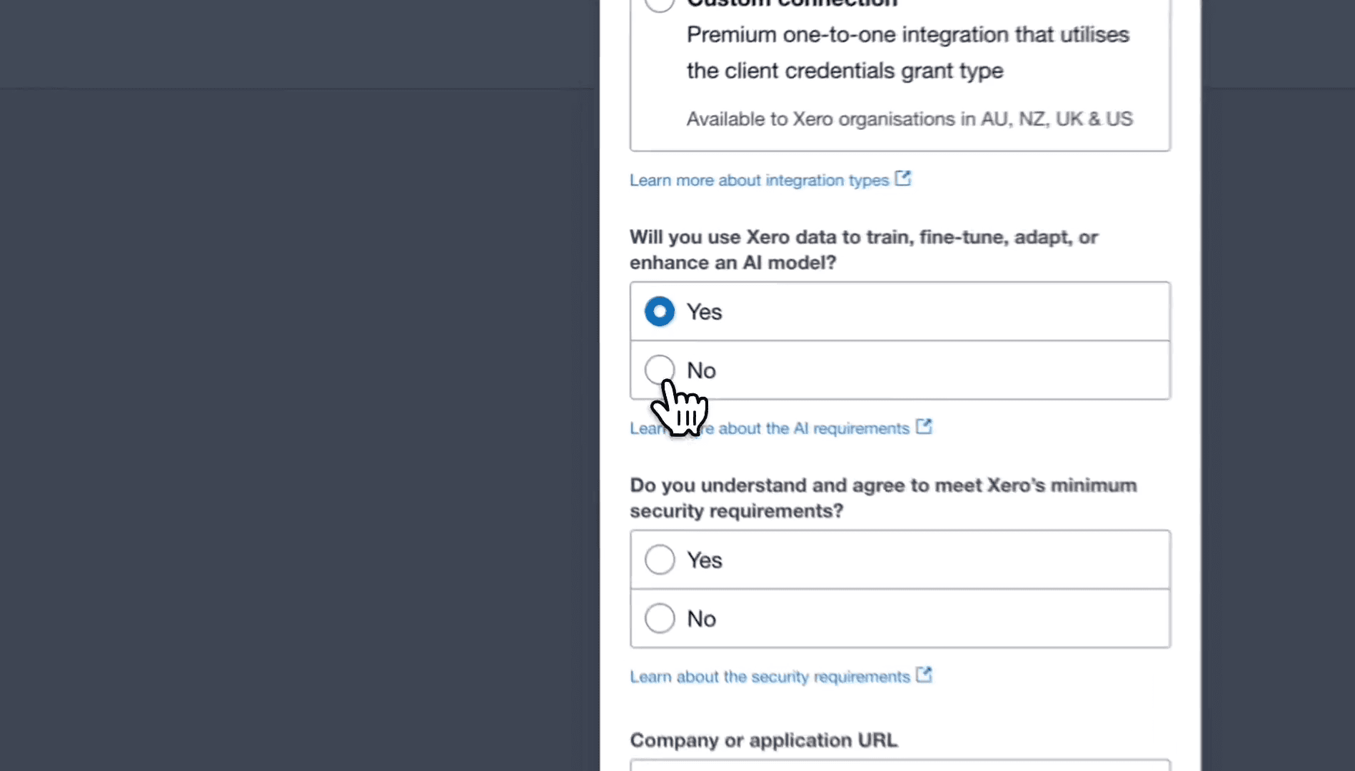 Step #5: Select No for the question regarding AI model training.