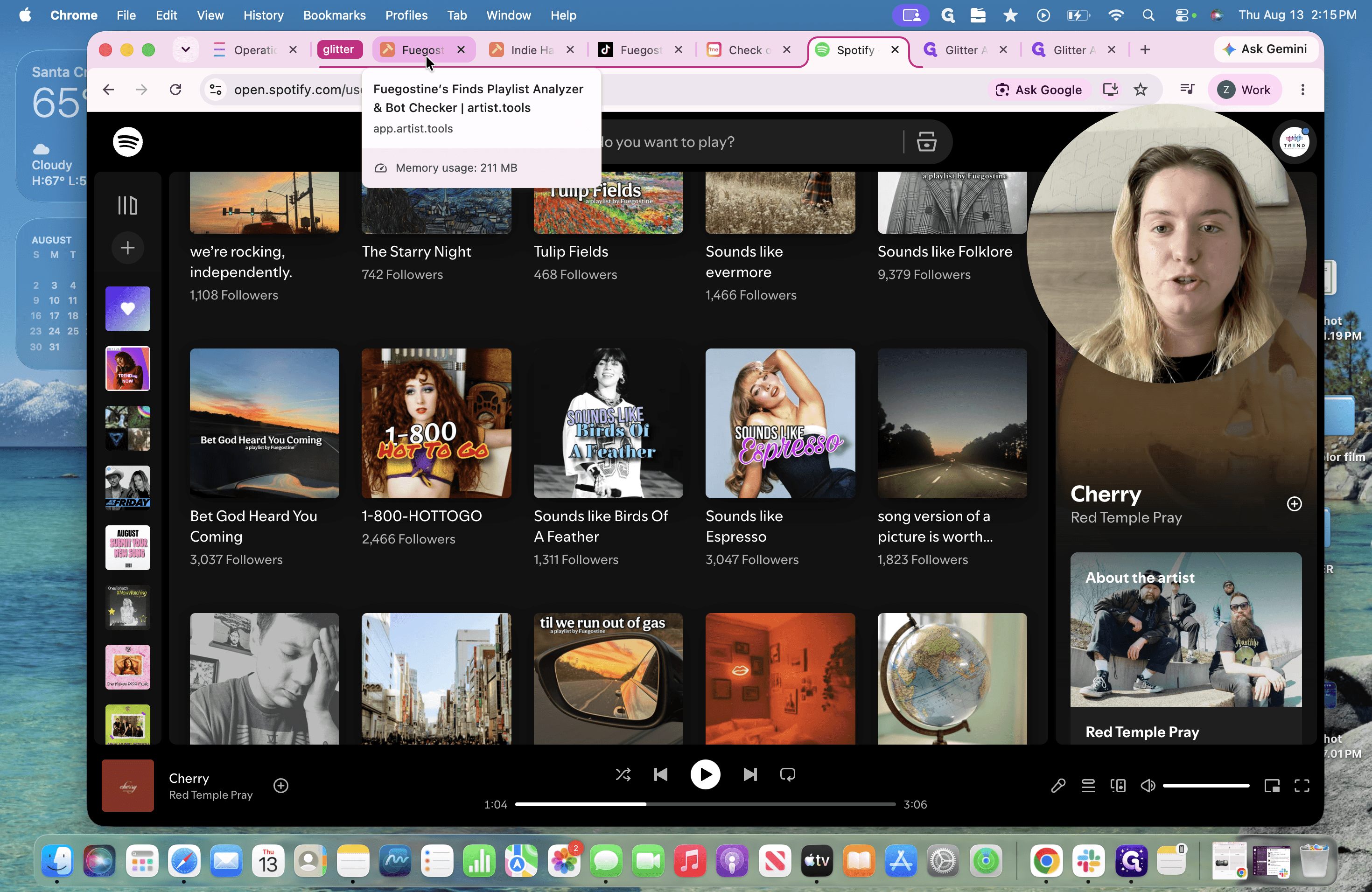Step #7: Open a playlist tracking application, such as artist.tools or Chartmetric.