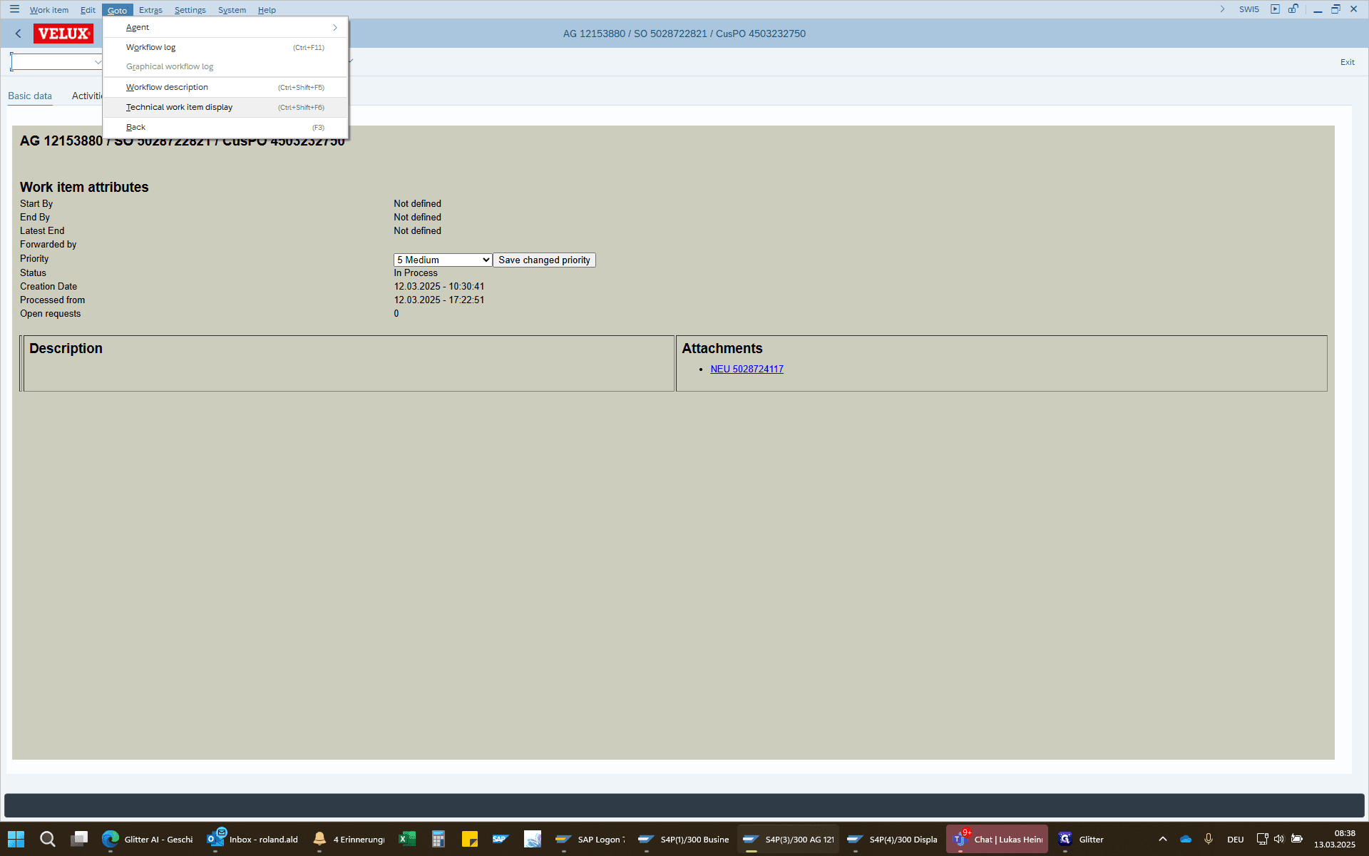 Step #11: Klicken Sie auf "Technical work item display"