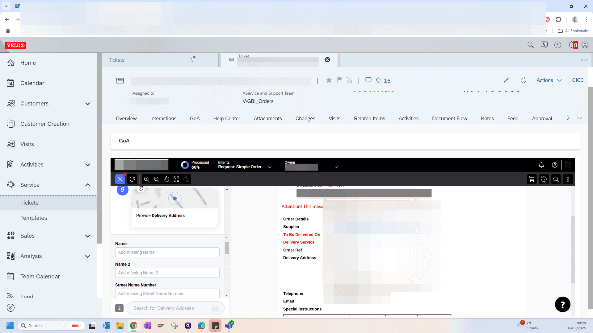Step #4: Paste the address into the box marked "Search for Delivery Address"