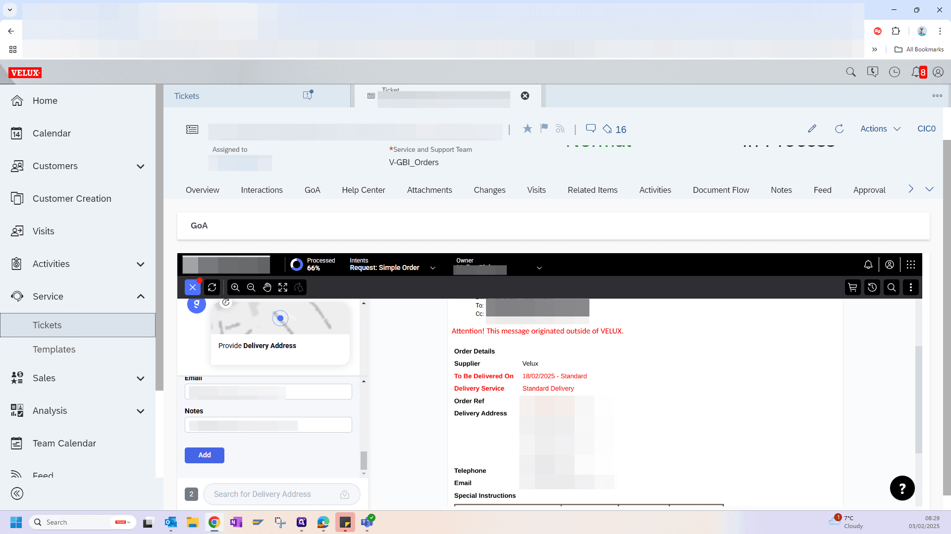Step #8: Once all the information is complete, click "Add." Then, continue placing your order as usual.