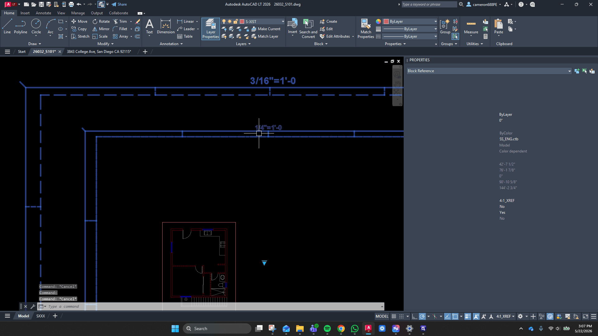 Step #9: Select the correct scale this project used 1/4" = 1'-0" from the scale menu to set the viewport's annotation scale. Match the Architect's scale.