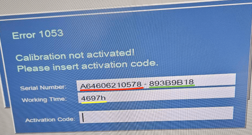 Step #2: See information in the photo below:RED underline is the "Serial Number"GREEN underline is the "Random Code"YELLOW underline is the "Working Time"