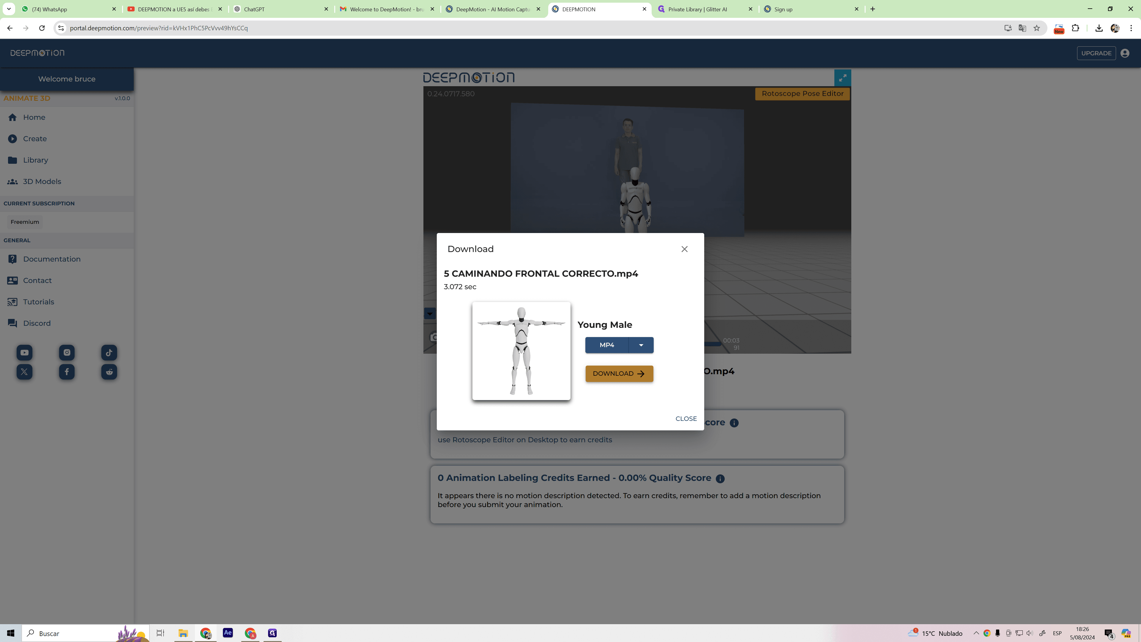 Step #20: Hagan clic en "DOWNLOAD →"