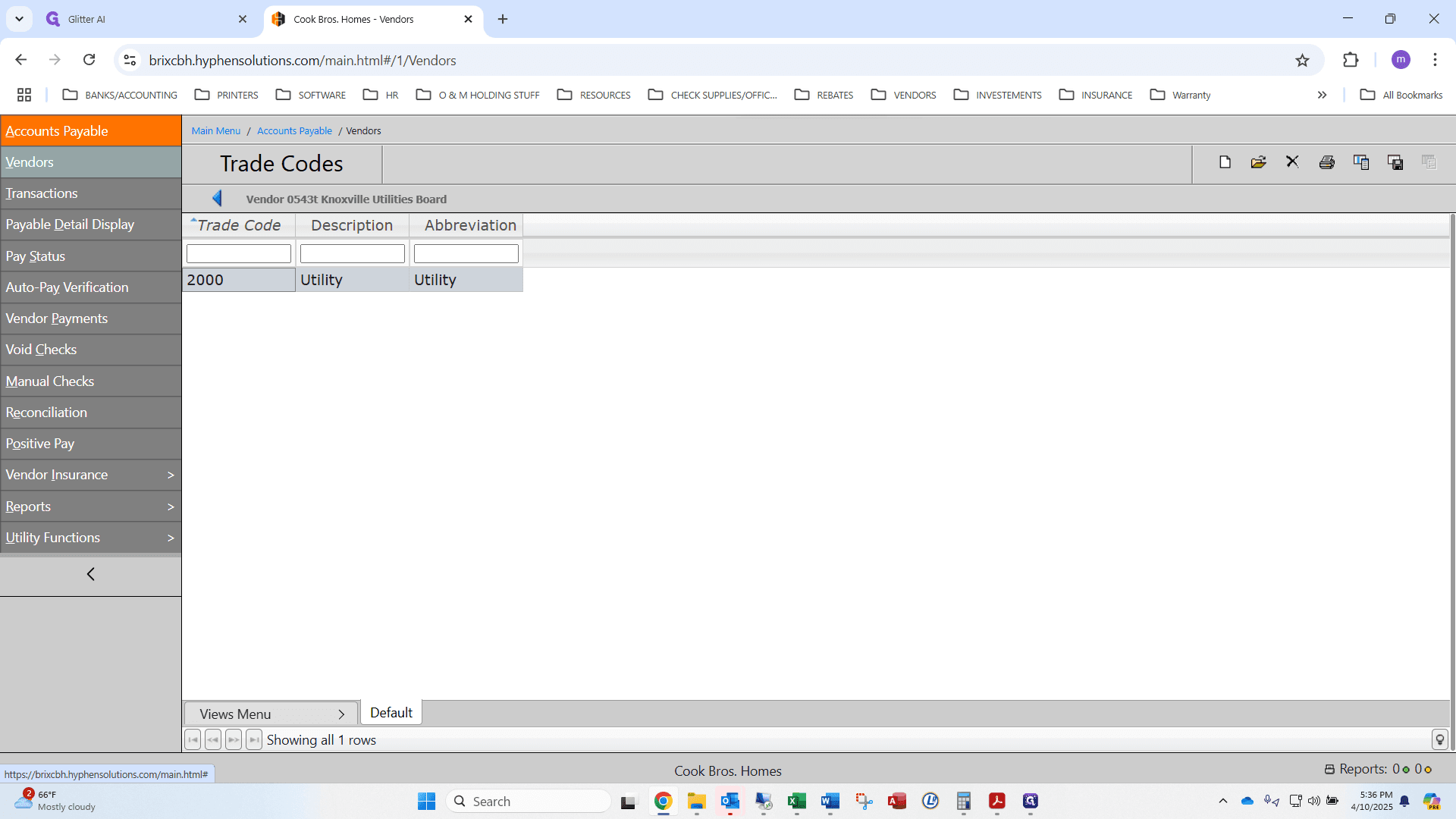 Step #44: Click back arrow to go to Vendor List screen