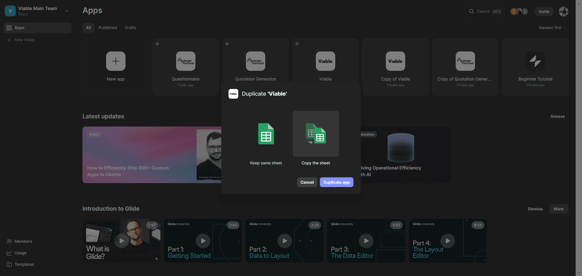 Step #5: Click on "Duplicate app"