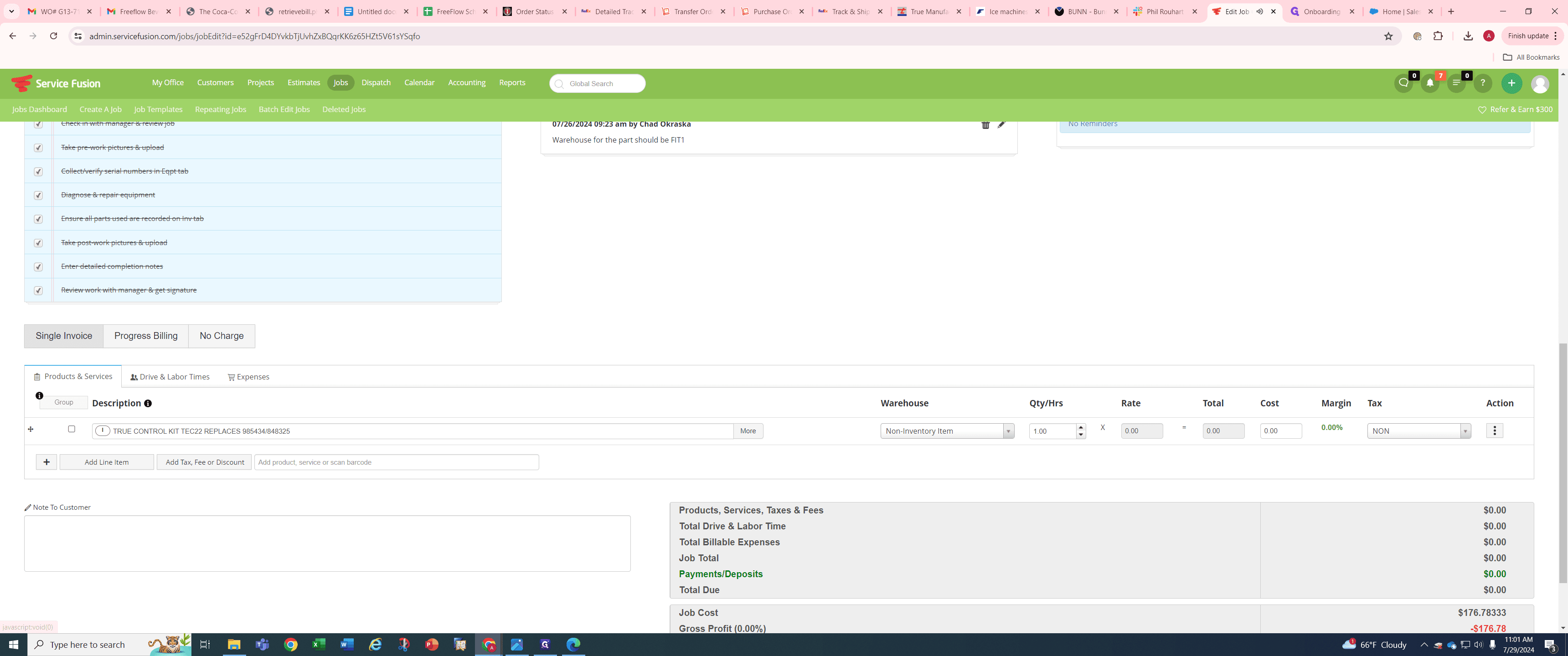 Step #19: Click on "Non - Inventory Item"