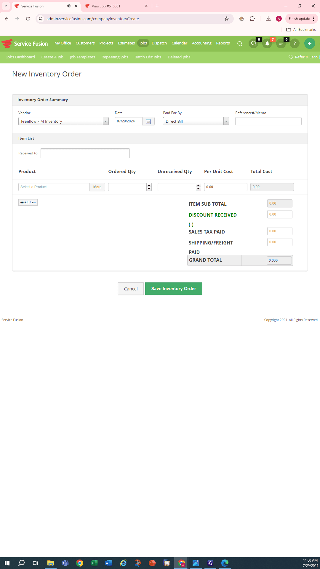 Step #9: Please Use the Transfer Number from ZOHO in the Reference/ Memo Box - usually starts with " TPO- " So we can reference the parts transfer later on