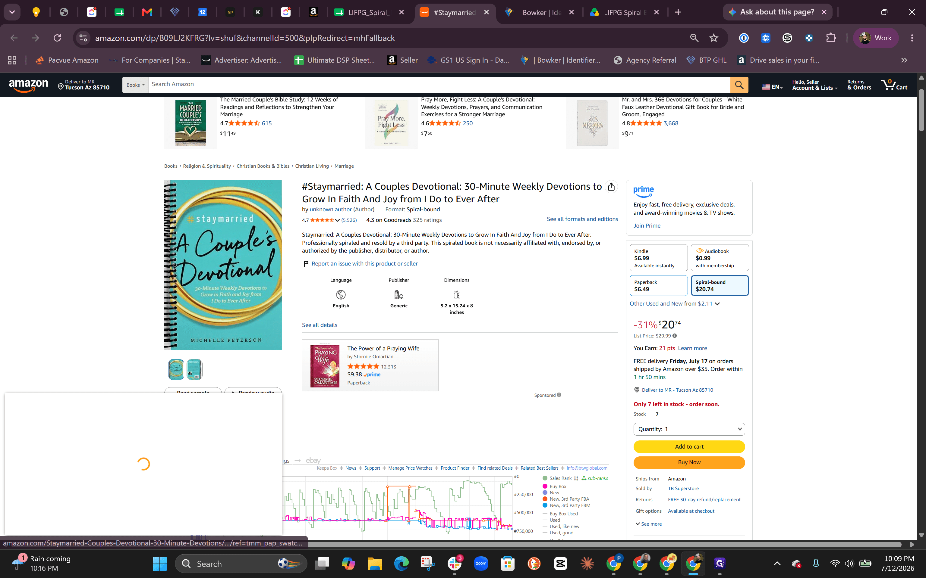 Step #2: Click Paperback on the Amazon product page to view the correct dimensions, publisher, and page count.