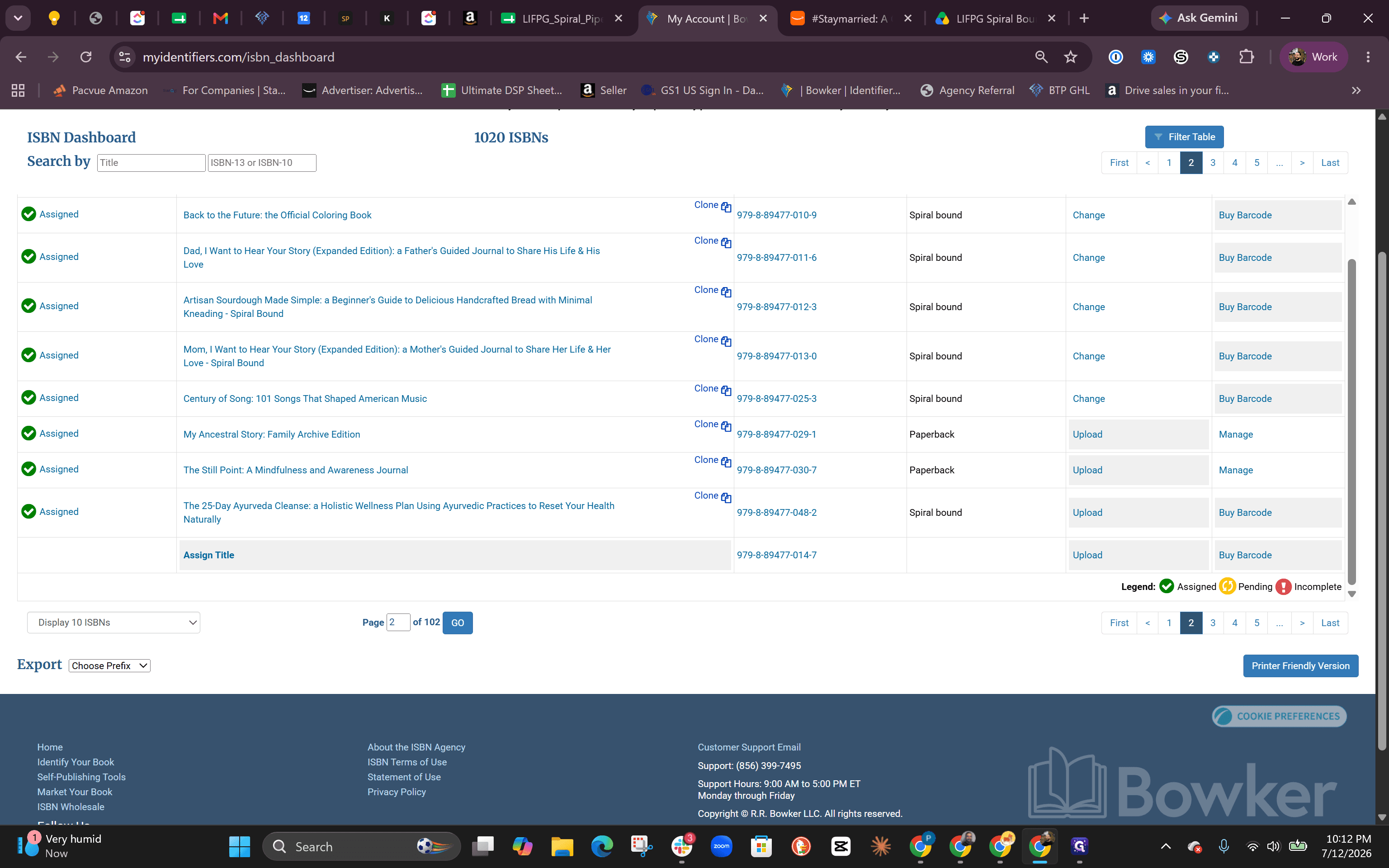 Step #6: Locate an unassigned ISBN in your dashboard and click Assign Title.