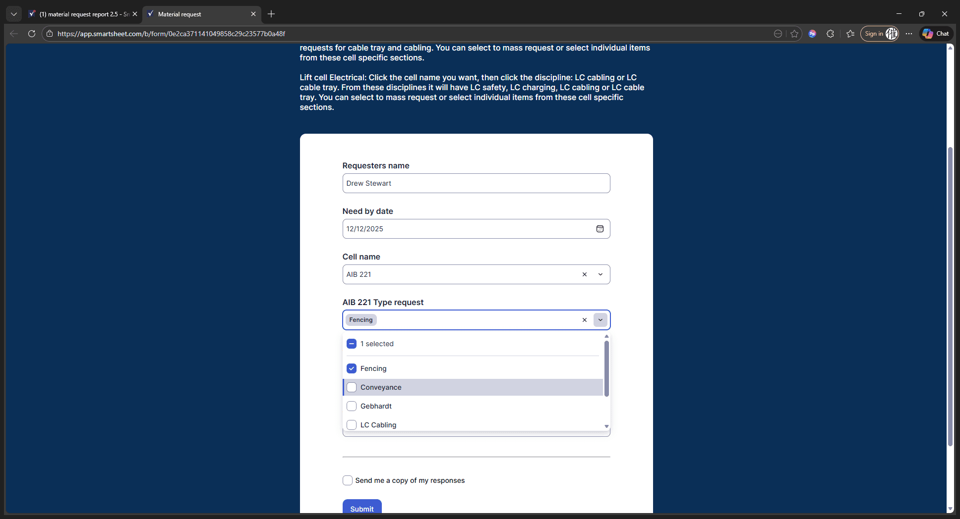 Step #10: Click on "☐ Conveyance"
