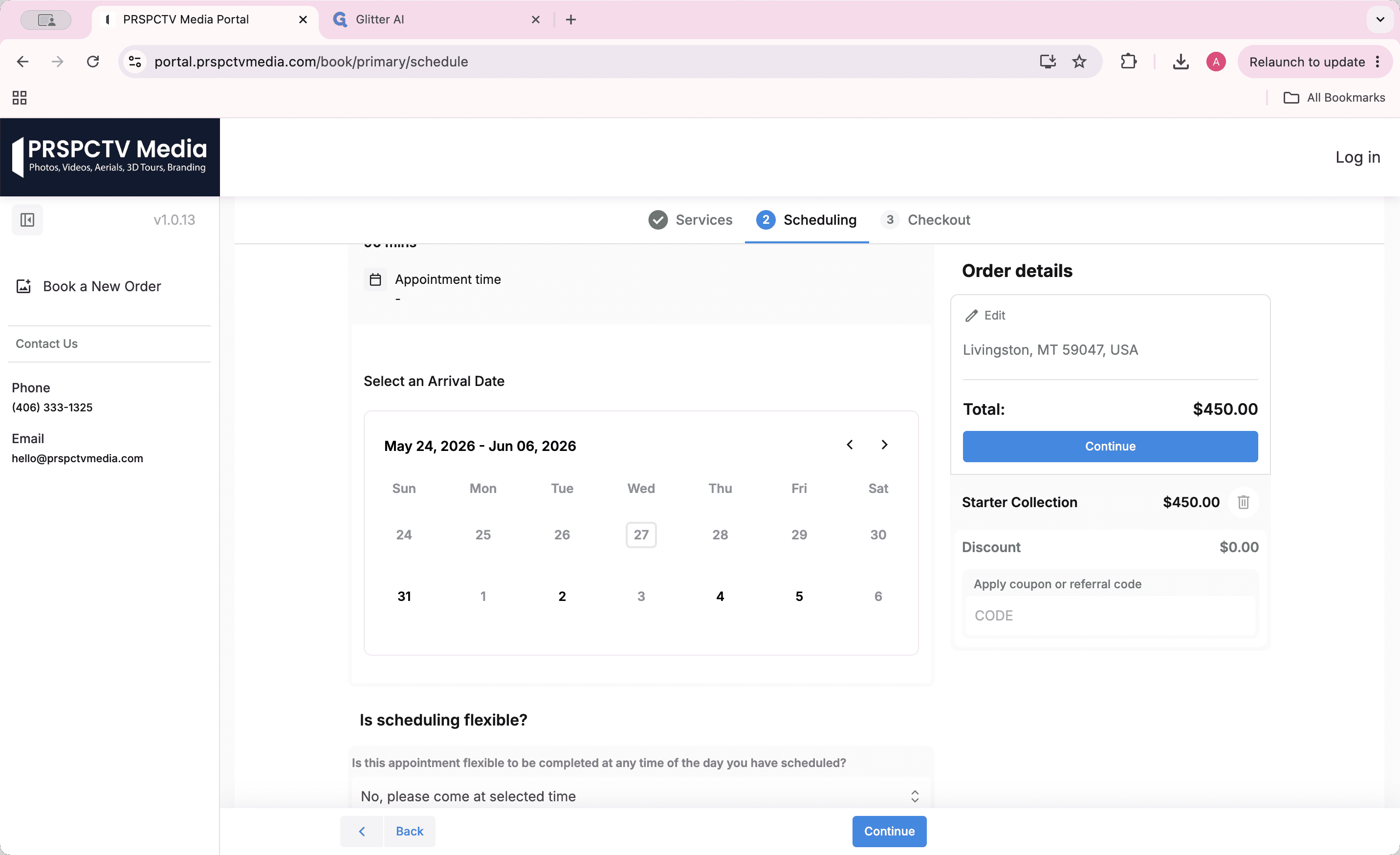 Step #7: Select an available date from the calendar. Gray numbers indicate unavailable dates.