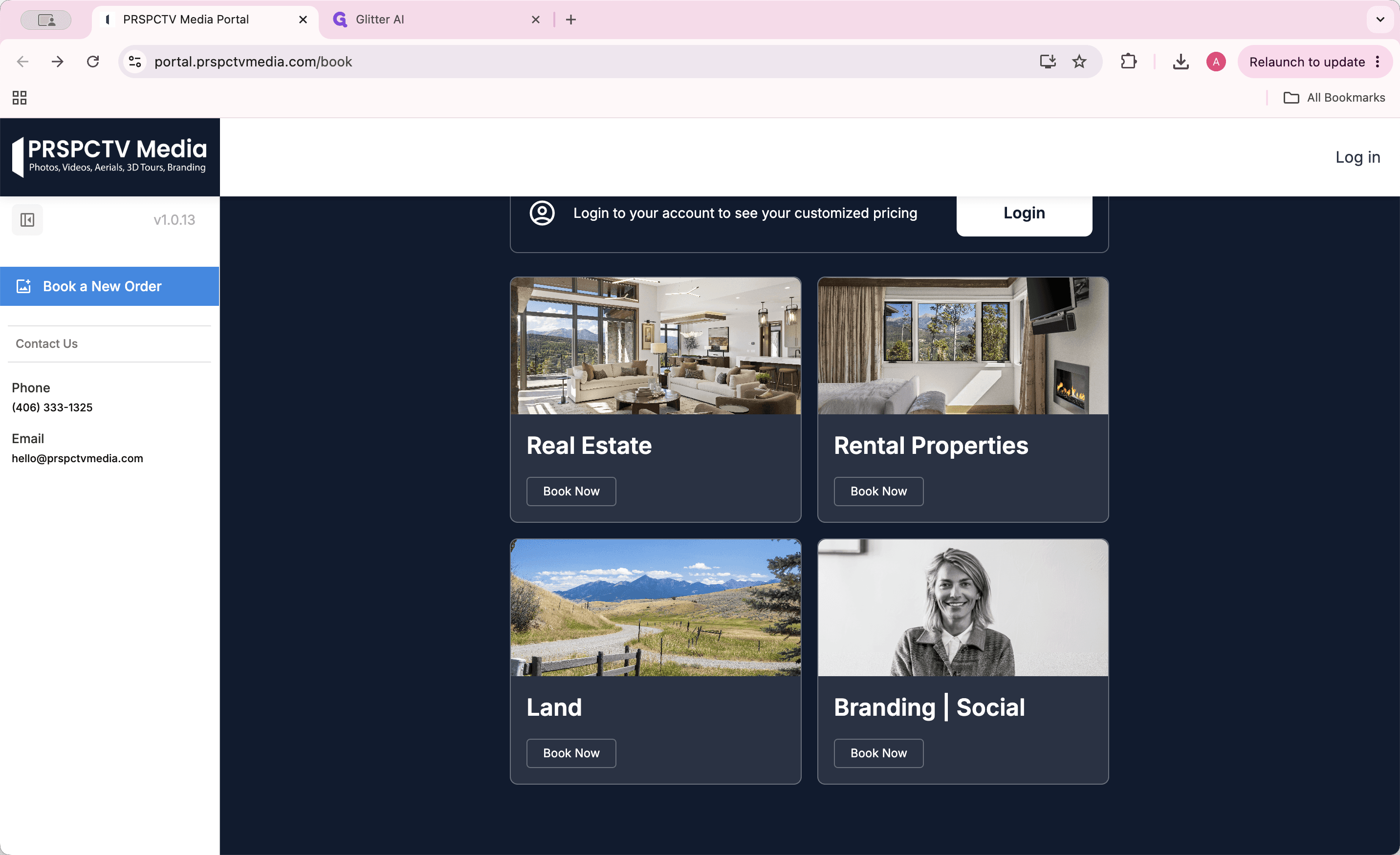 Step #1: Select the Real Estate category and click Book Now.