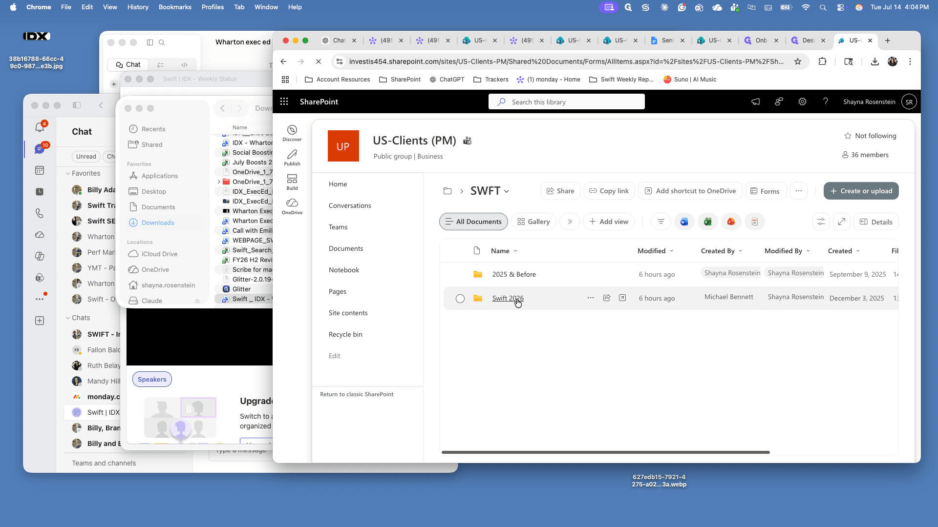 Step #5: Navigate into the relevant client workspace folder, for example, Swift 2026.