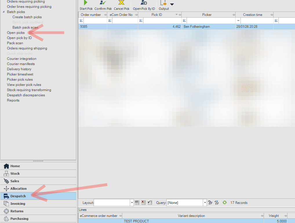 Step #18: Packer Double-click on the order