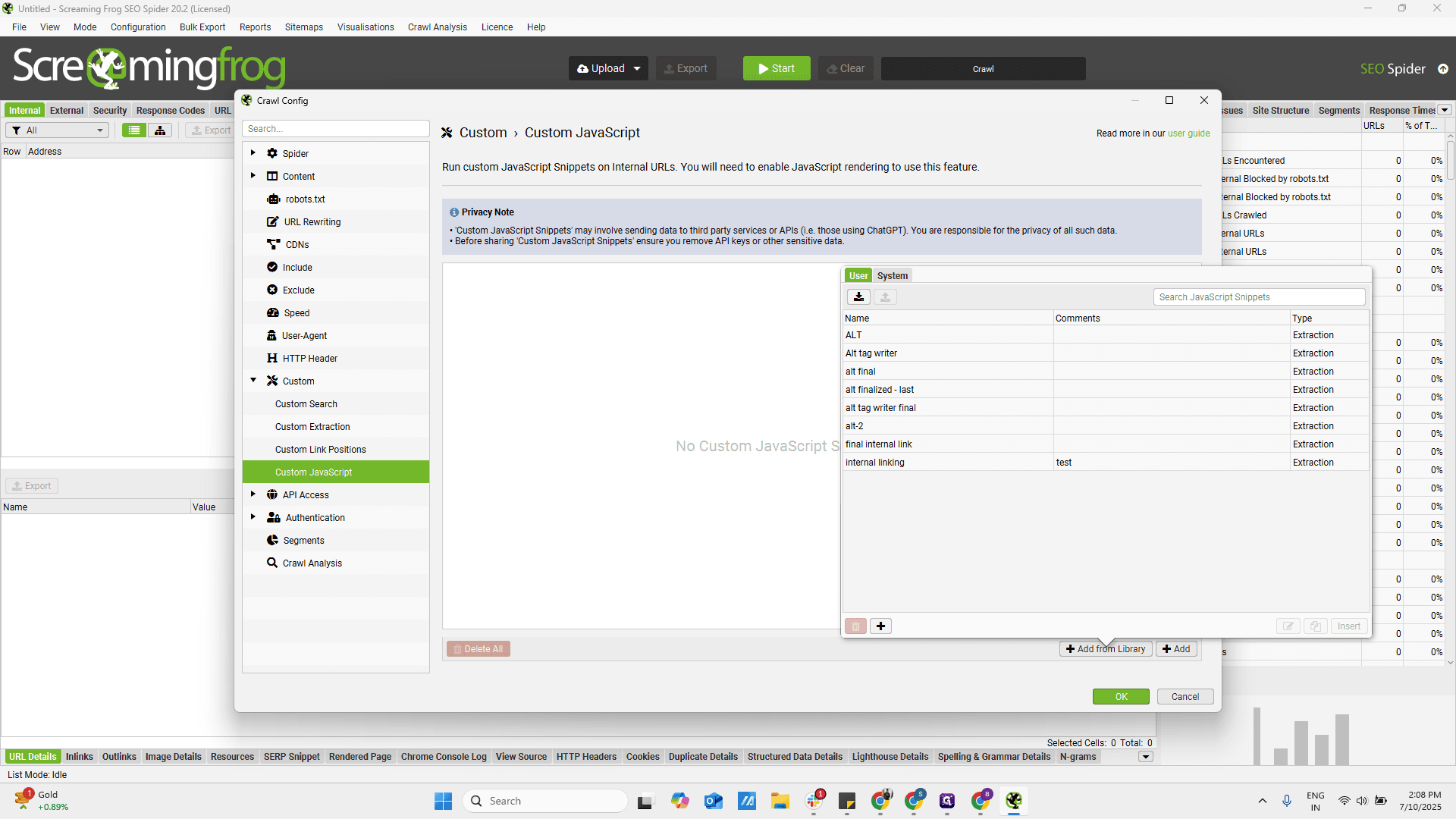 Step #10: Click on "User System"