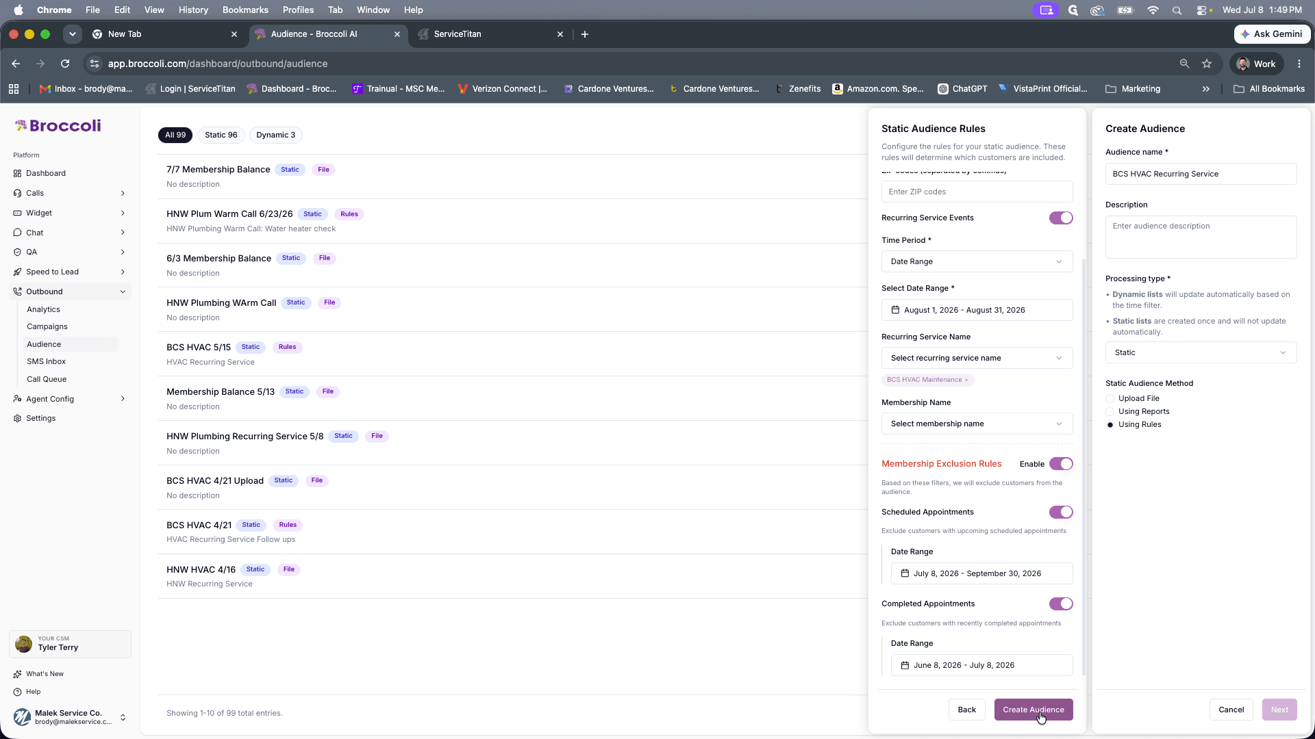 Step #16: Click Create Audience to finalize and process your list.
