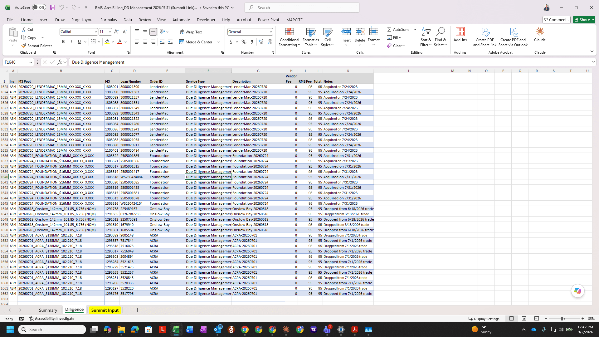 Step #3: Click on the Summit Input tab to access the raw data entry sheet.