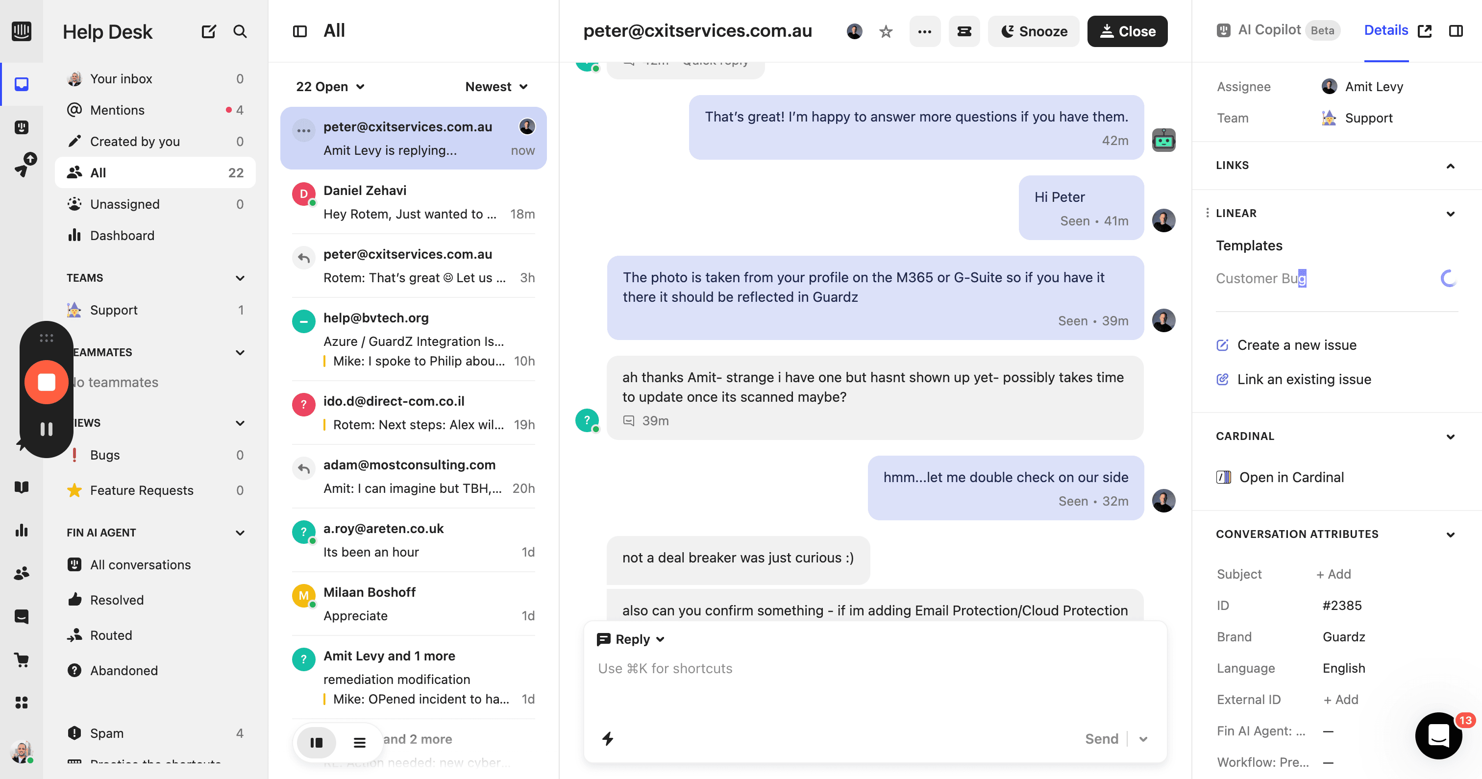 Step #4: To create an issue, always use the "Customer Bug" template.
