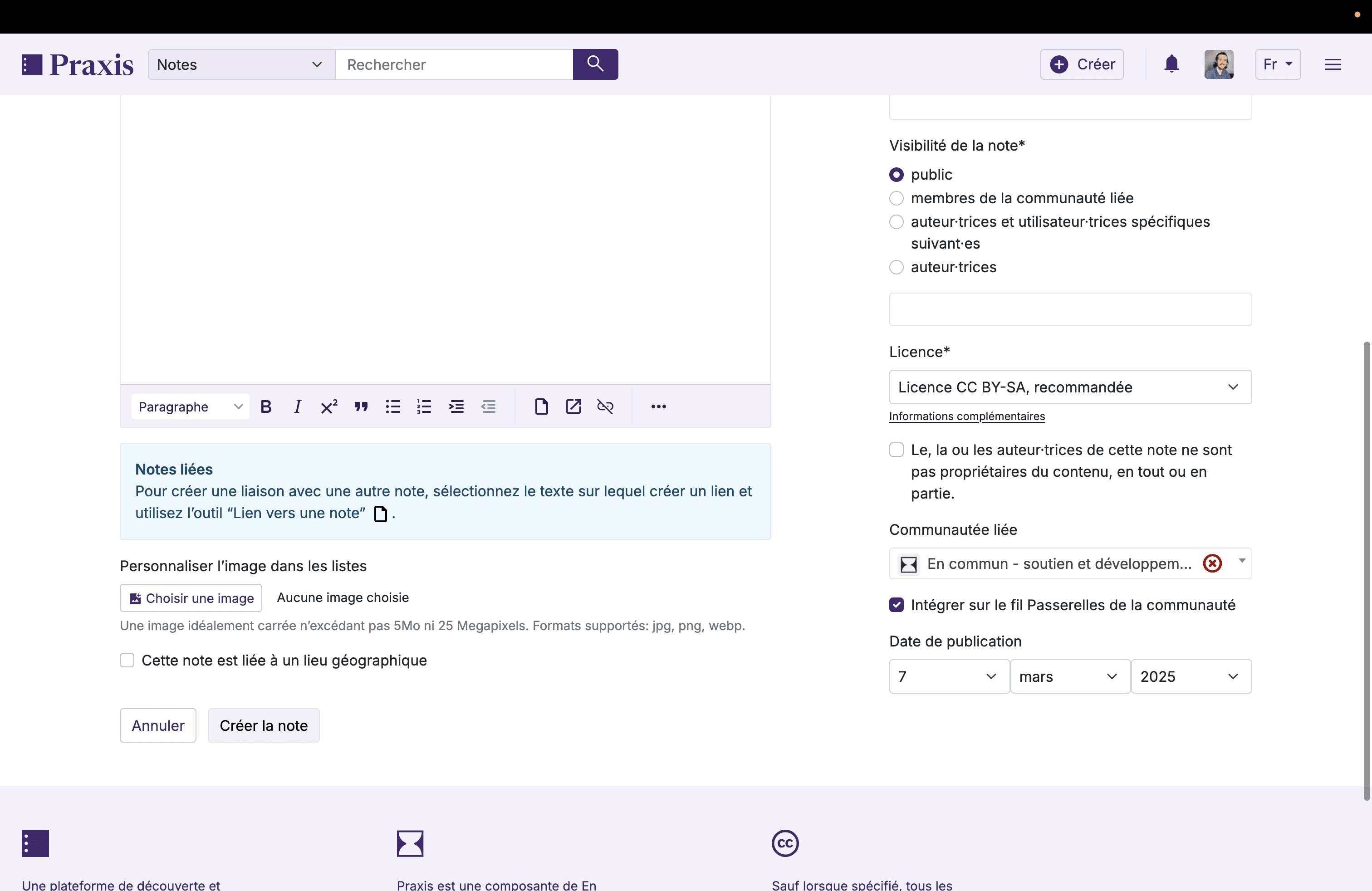 Step #17: Cliquez sur "Créer la note"