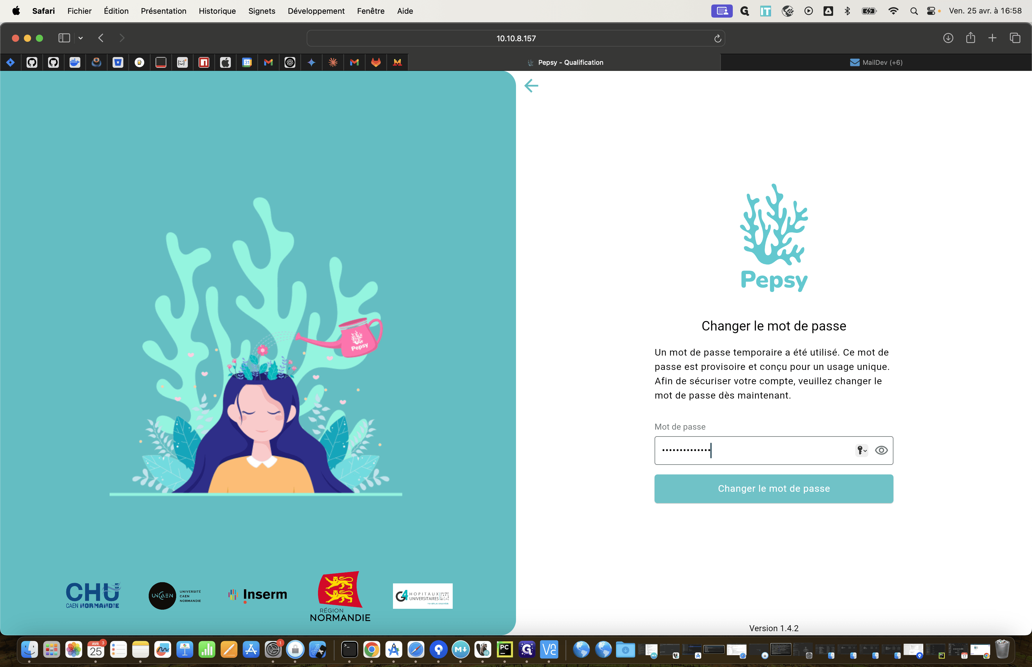 Step #12: Cliquez sur "Changer le mot de passe".