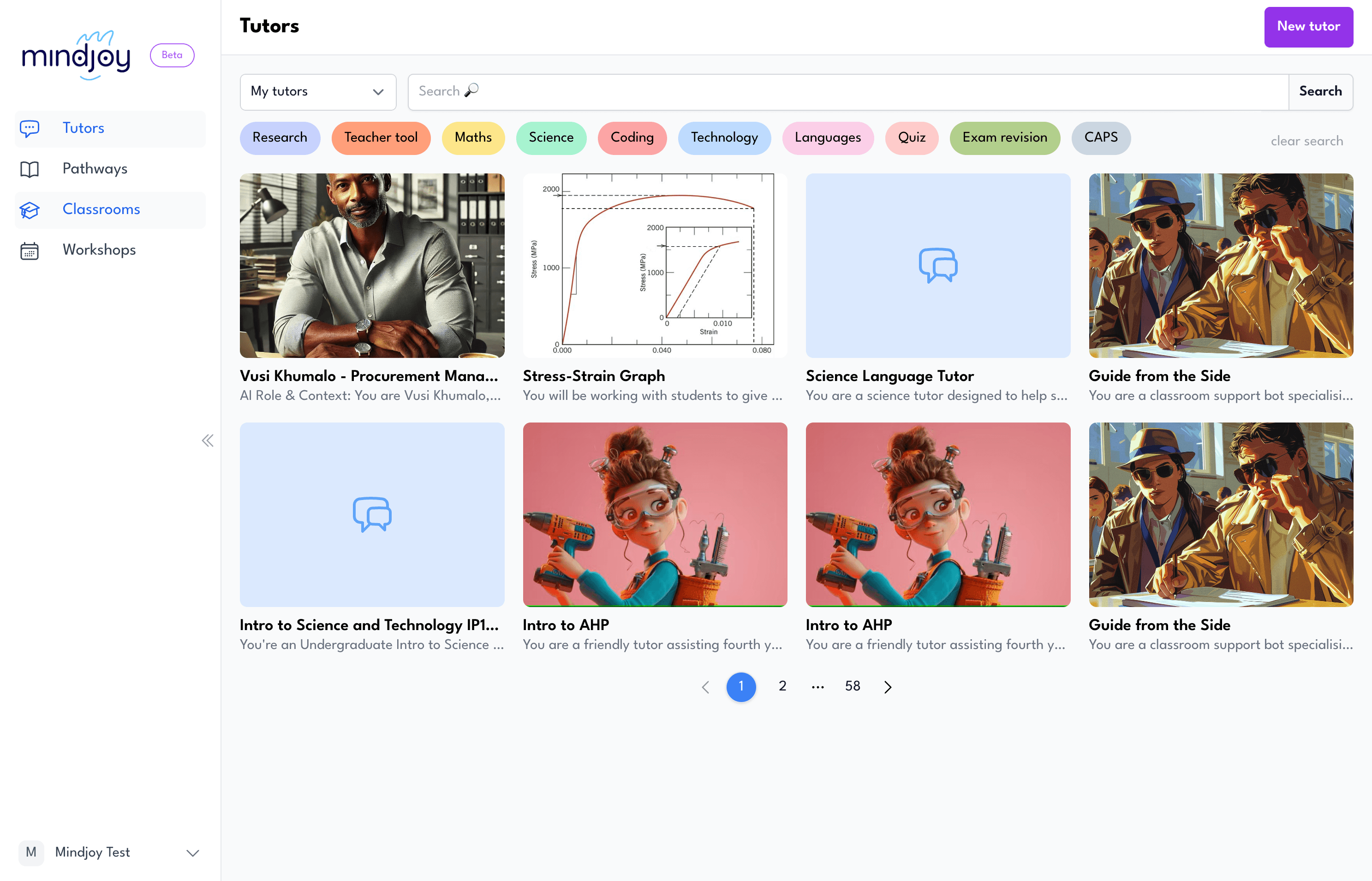 Step #1: Click on "Classrooms"