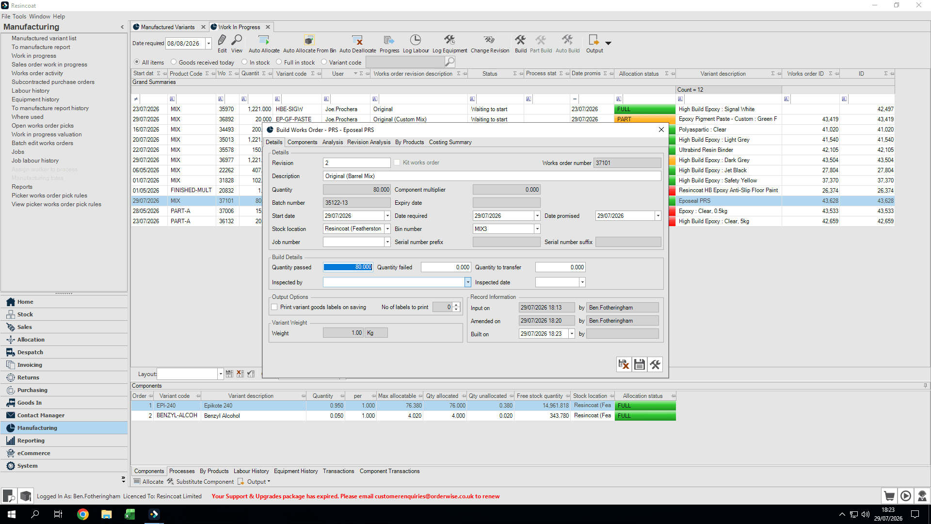 Step #40: Once all steps are complete you will be taken to the Build screen.Check details are correct.