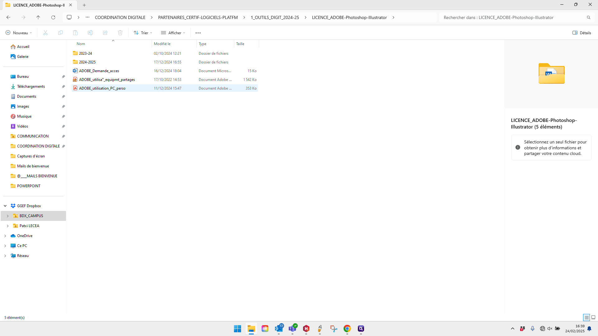 Step #6: Cliquez sur "ADOBE utilisation_PC_perso"