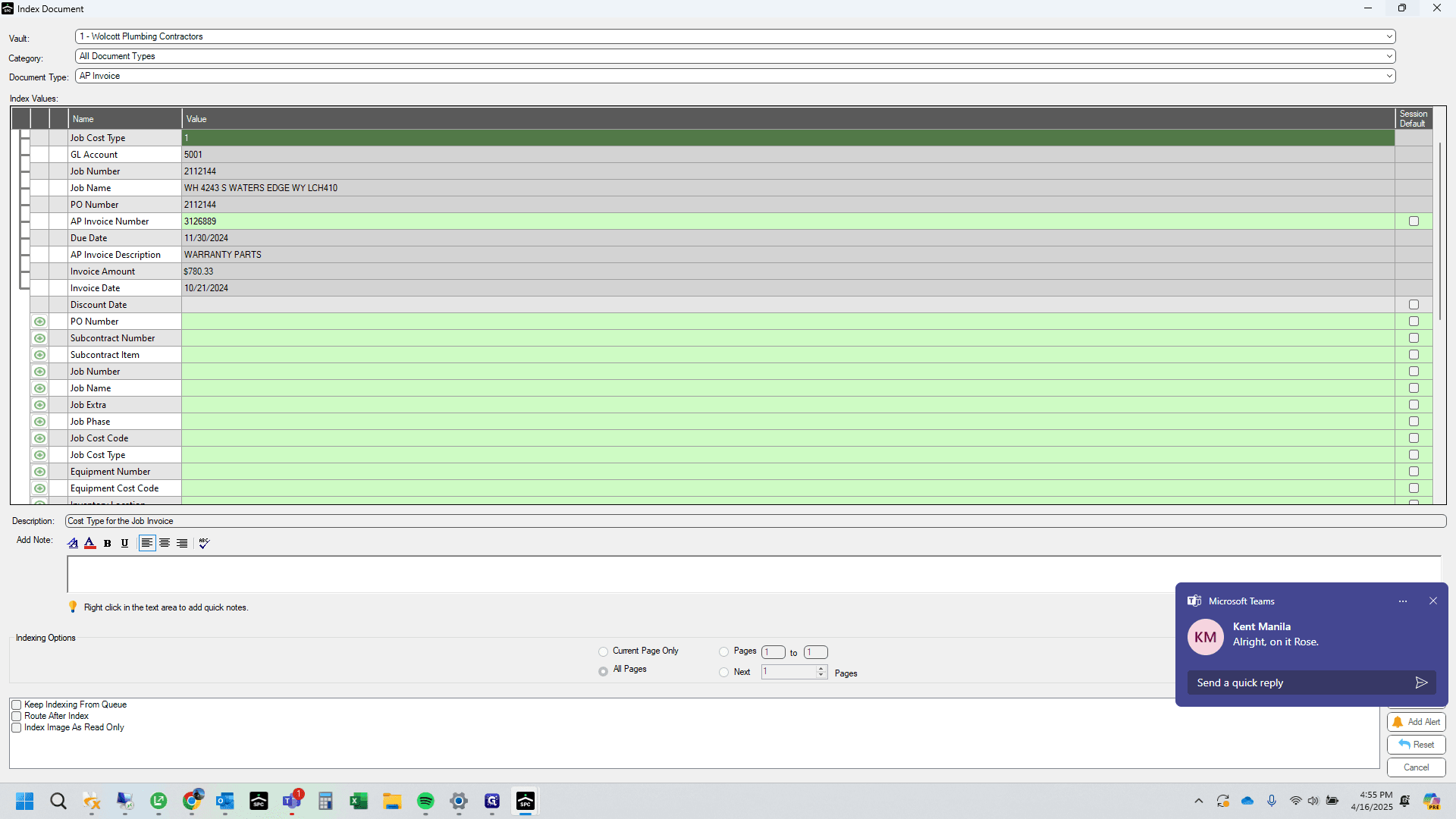 Step #10: When the information backfills, you have matched the packing slip correctly.