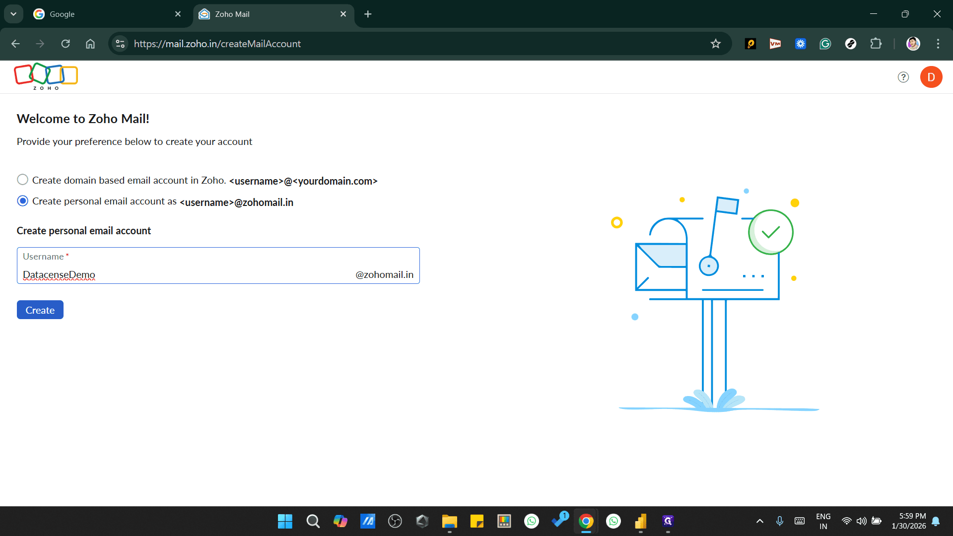 Step #13: Click on "Create"