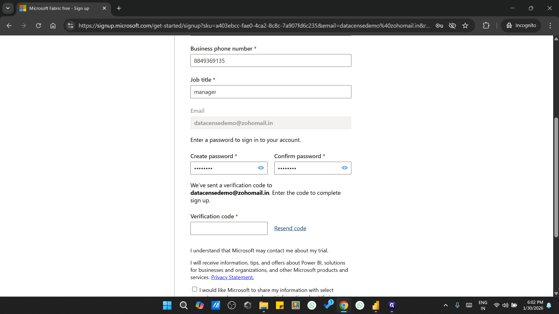 Step #36: Click on "Resend code"