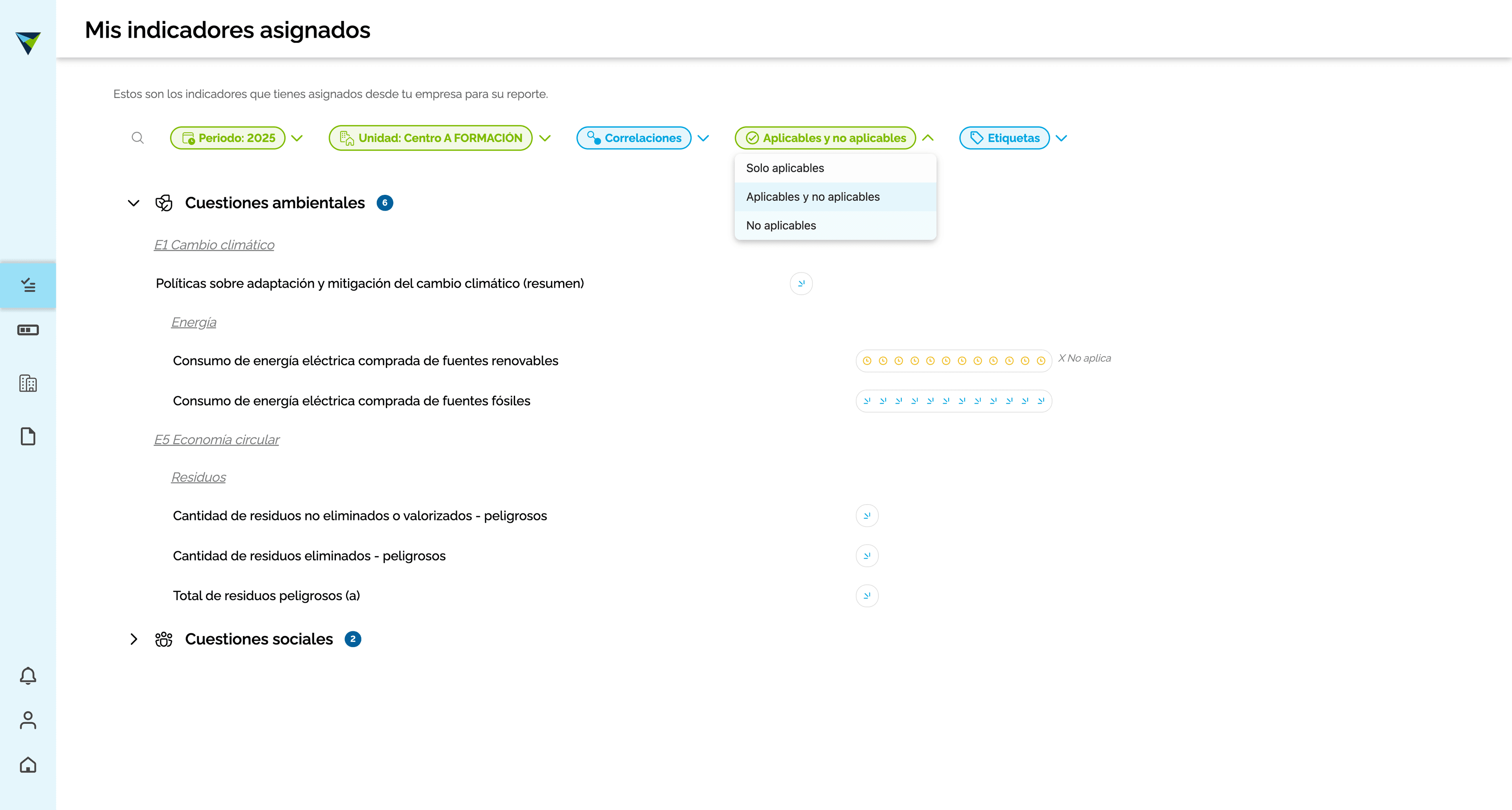 Step #6: Hagan clic en "Aplicables y no aplicables"
