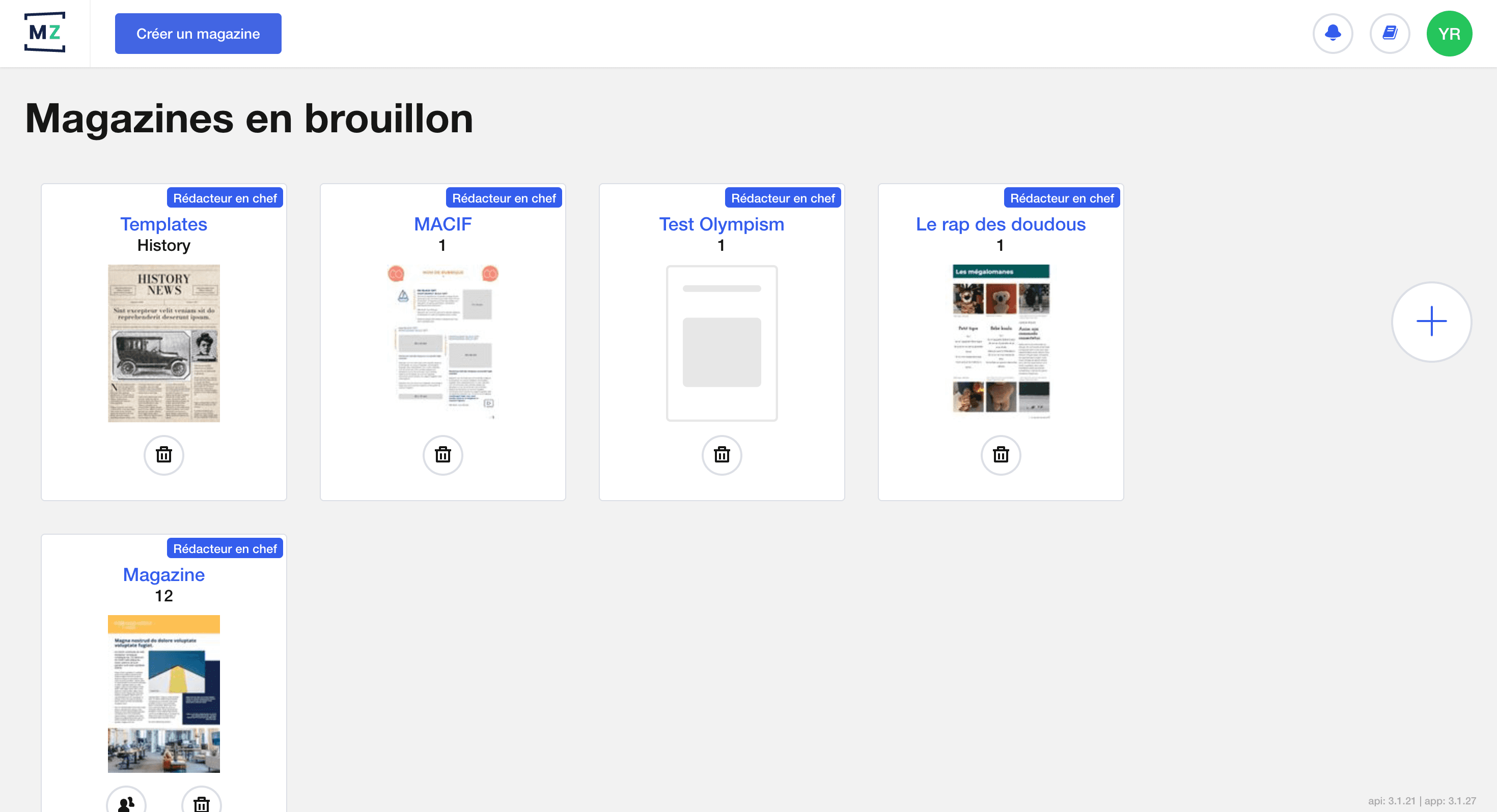 Step #1: Créer un magazine…