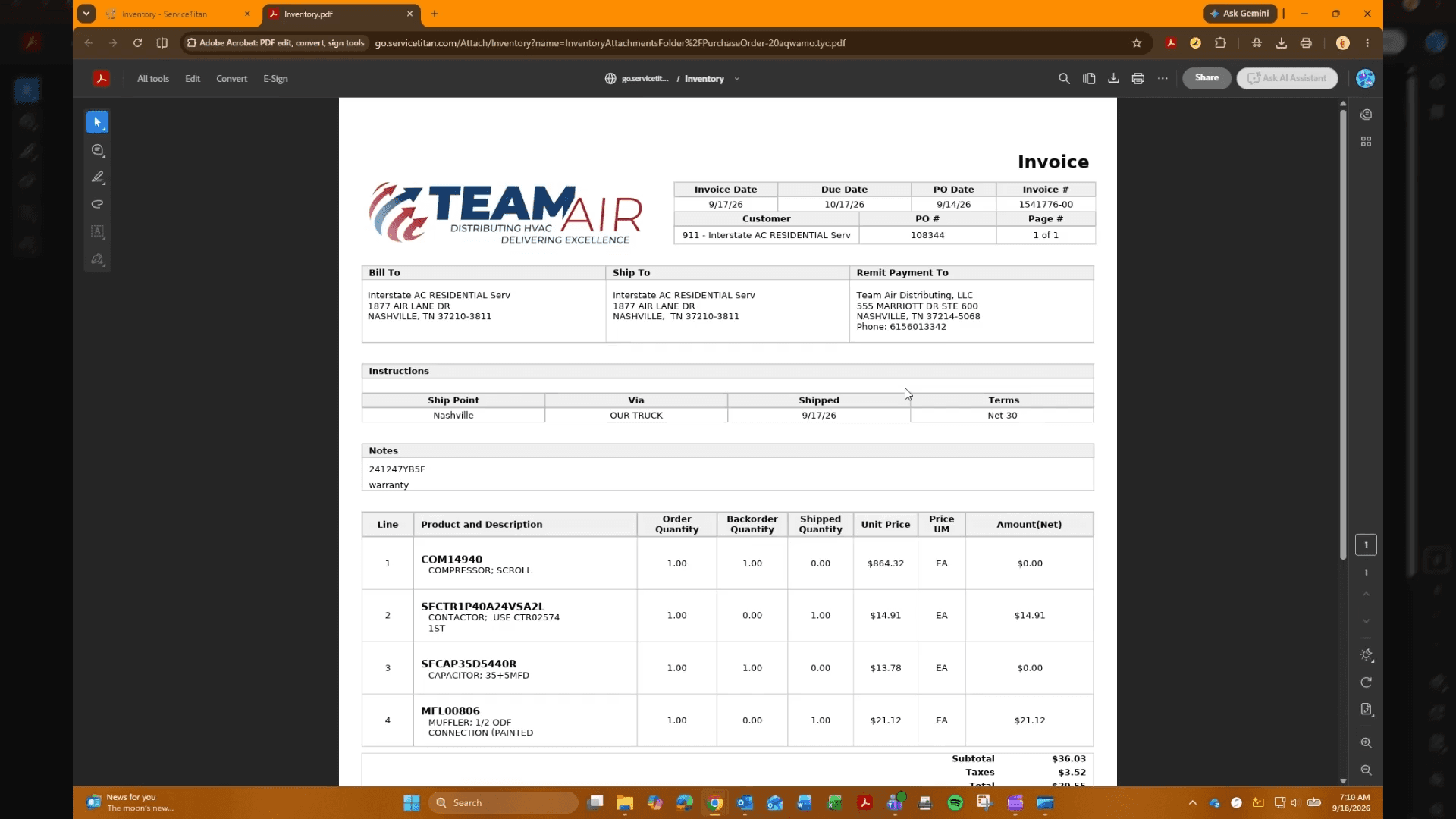 Step #3: Review Purchase Order