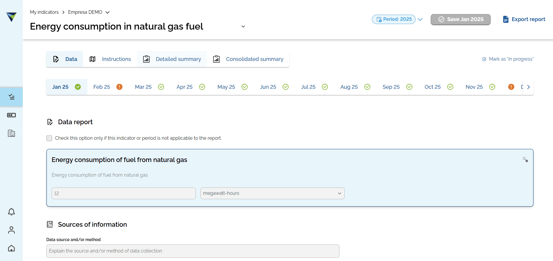 Step #2: After you open the indicator, you will see different tabs. Click "Detailed summary"