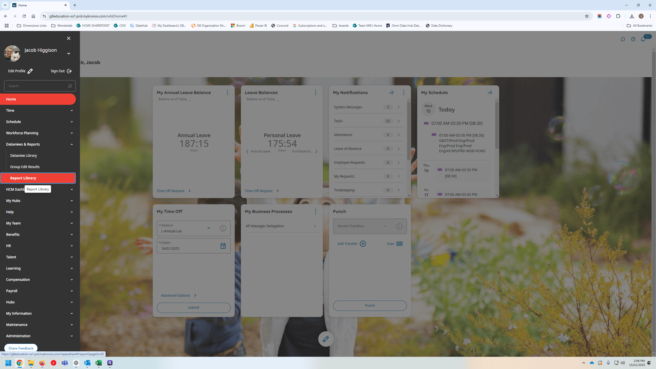 Step #3: Click on "Report Library"