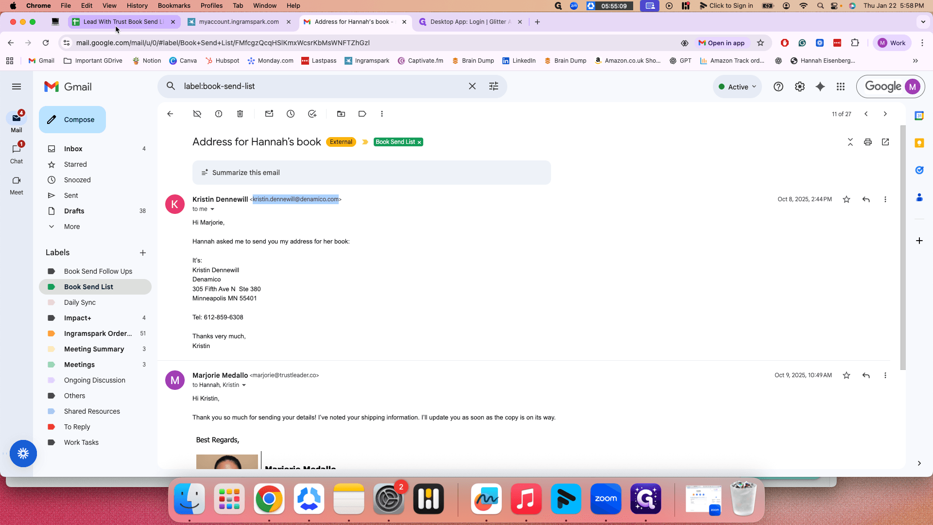 Step #40: Click on "+ Lead With Trust Book Send L"