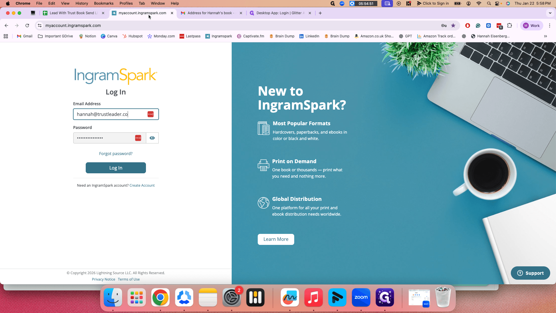 Step #22: Click on "myaccount.ingramspark.com"