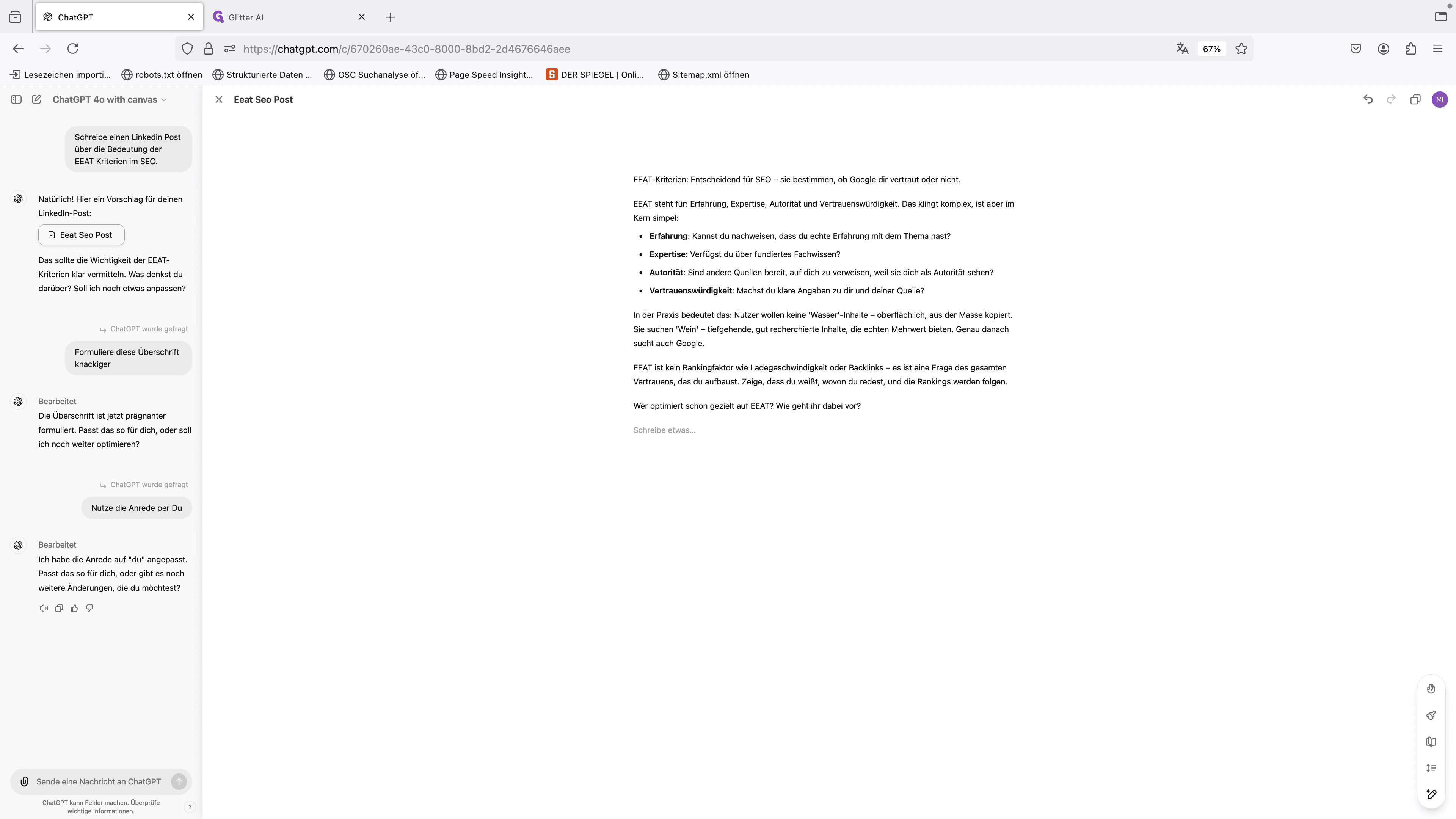 Step #12: Gebe Deine Änderungswünsche ein.