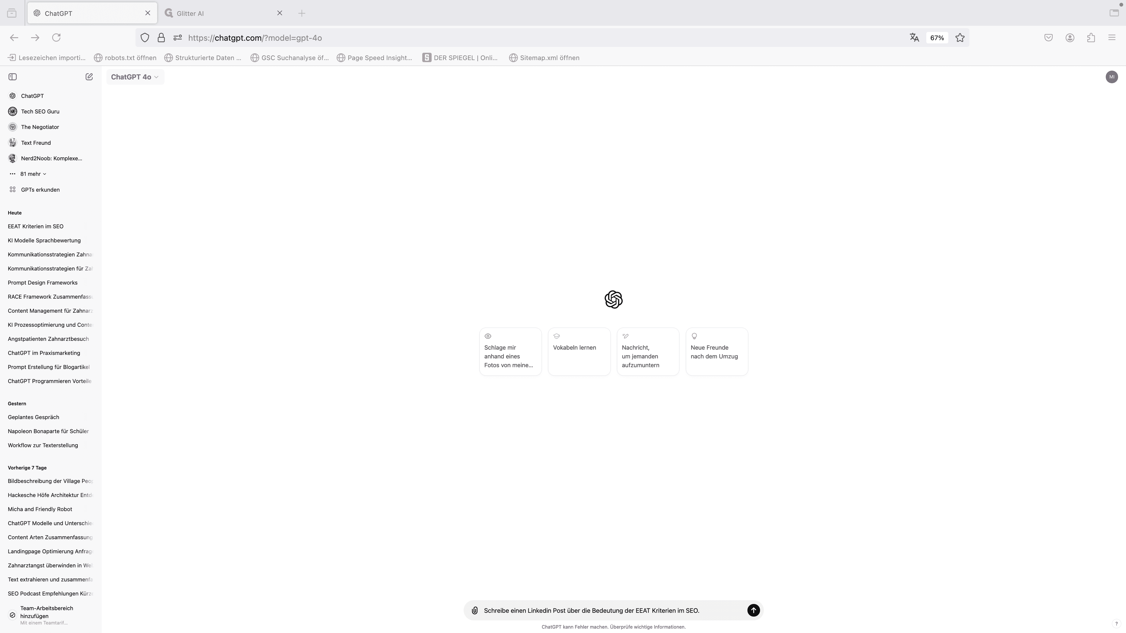Step #1: Klicke auf das Dropdown oben links