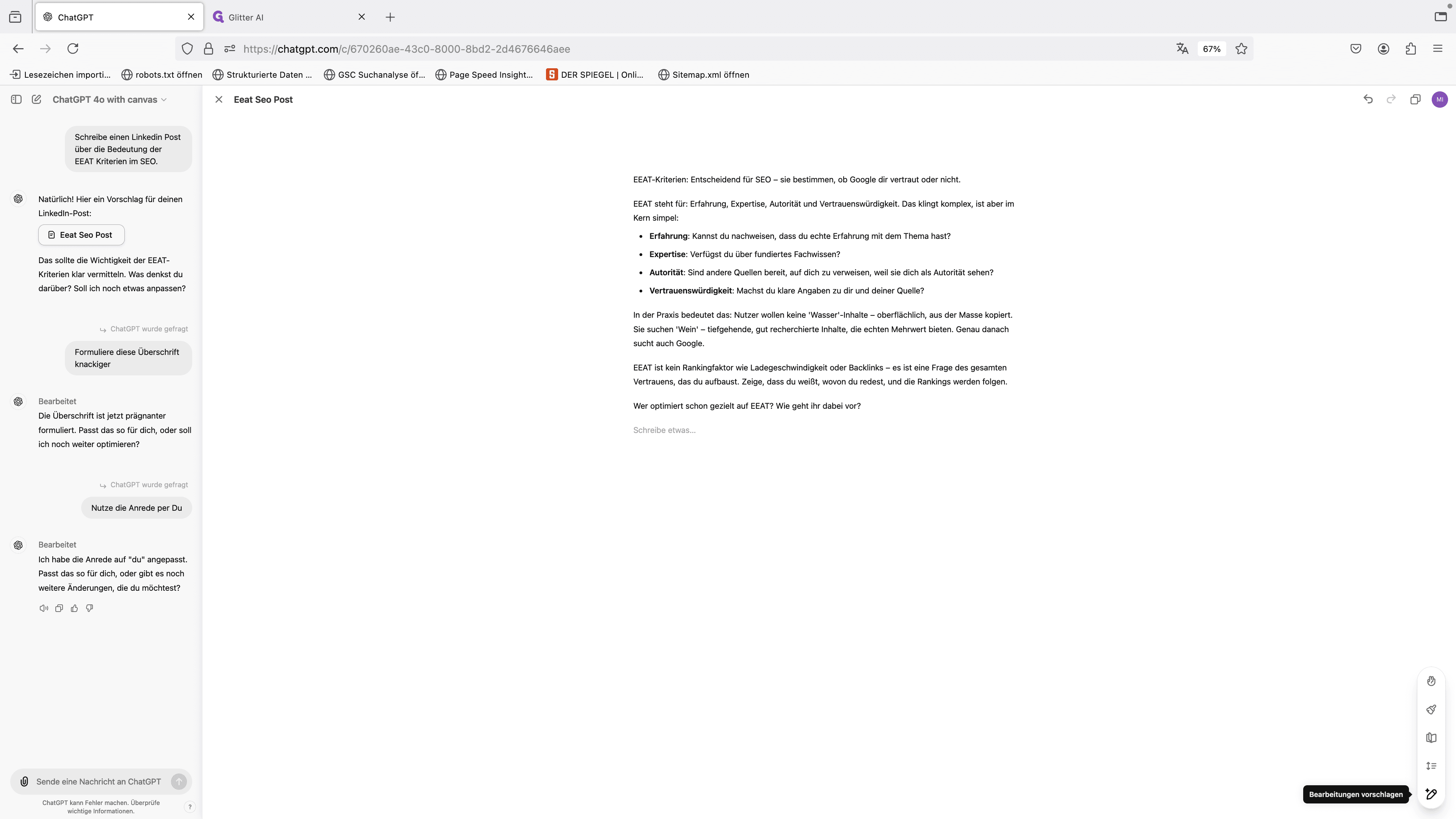 Step #11: Klicke auf Bearbeitungen vorschlagen