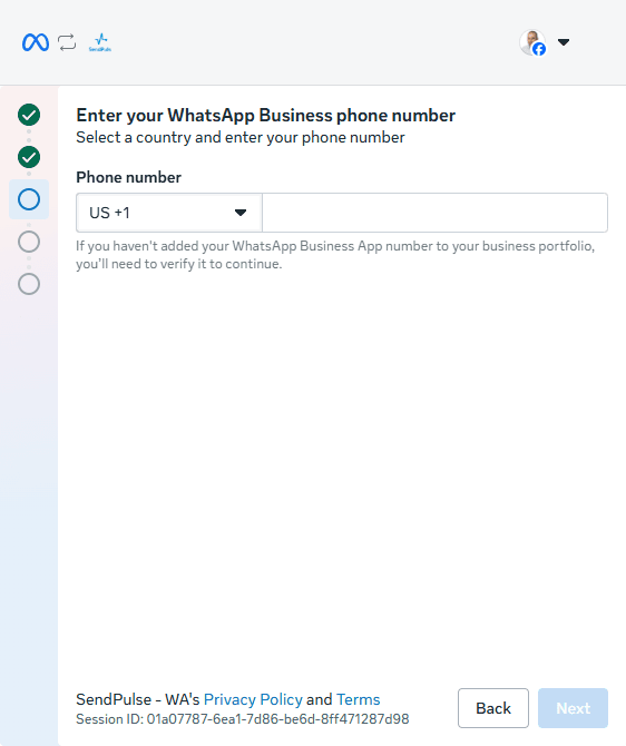 Step #13: לחצו על תפריט בחירת קידומת המדינה בשדה Phone number.