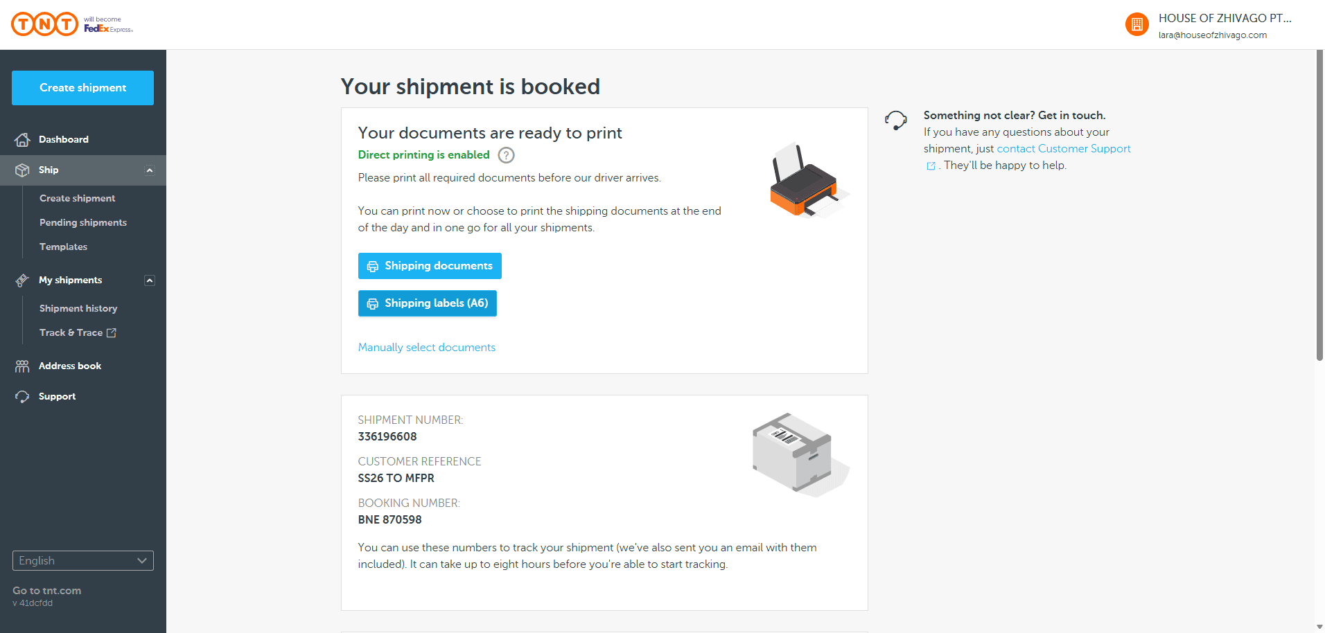 Step #39: Click on "Shipping labels"