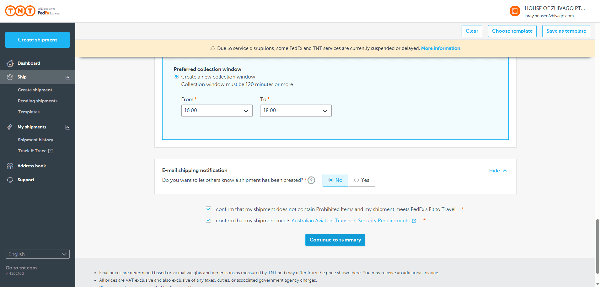 Step #35: Click on "to summary"