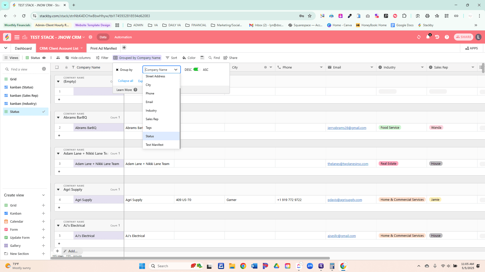 Step #9: Select column to group by.