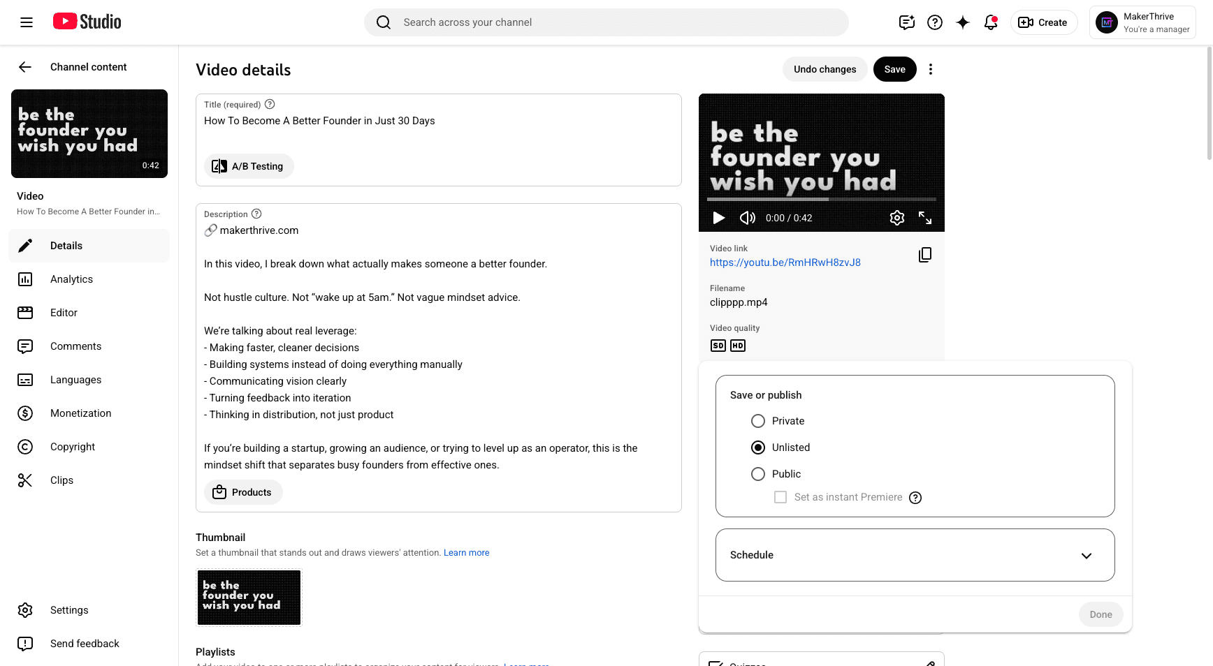 Step #67: Click on "Schedule"