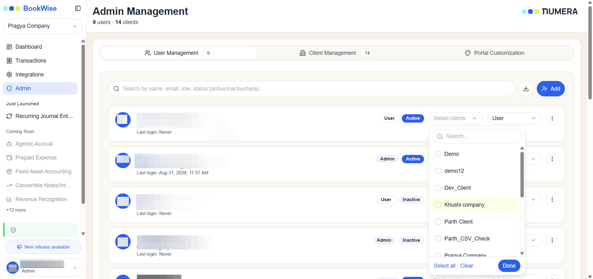 Step #2: Click on the Select Client dropdown buttoClick here