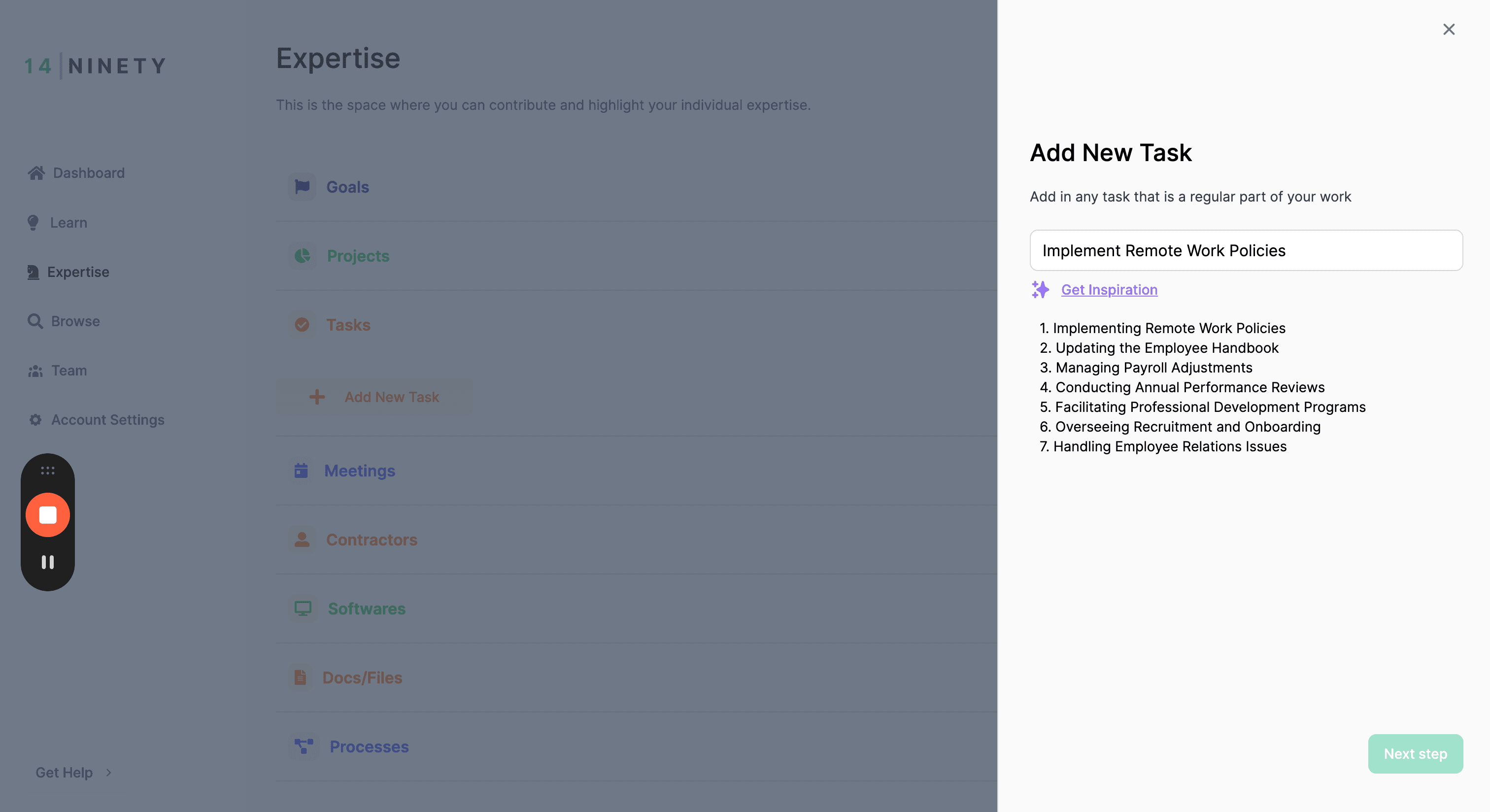 Step #5: Click "Next step"