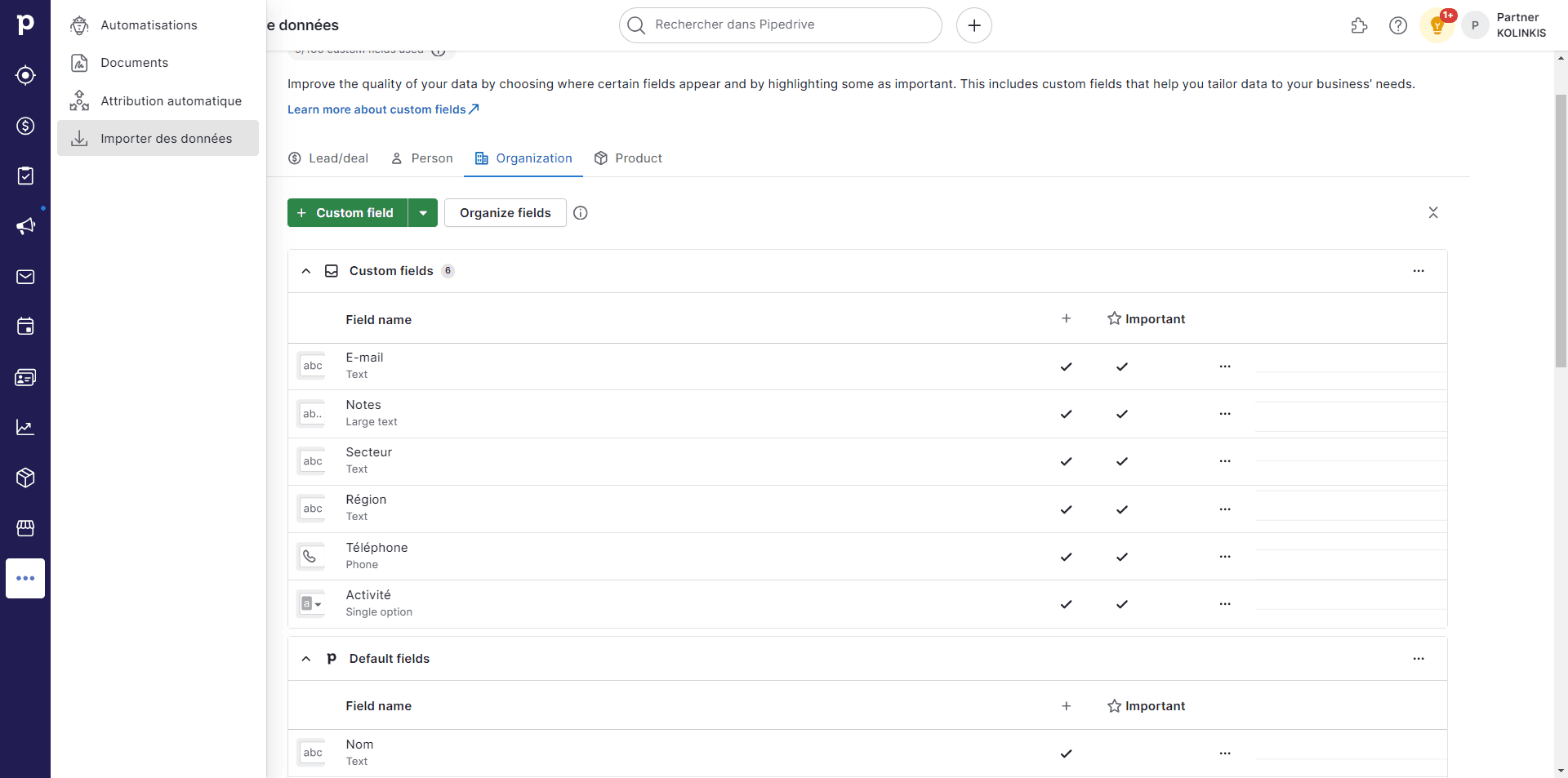 Step #3: Cliquez sur "✓ Importer des données"